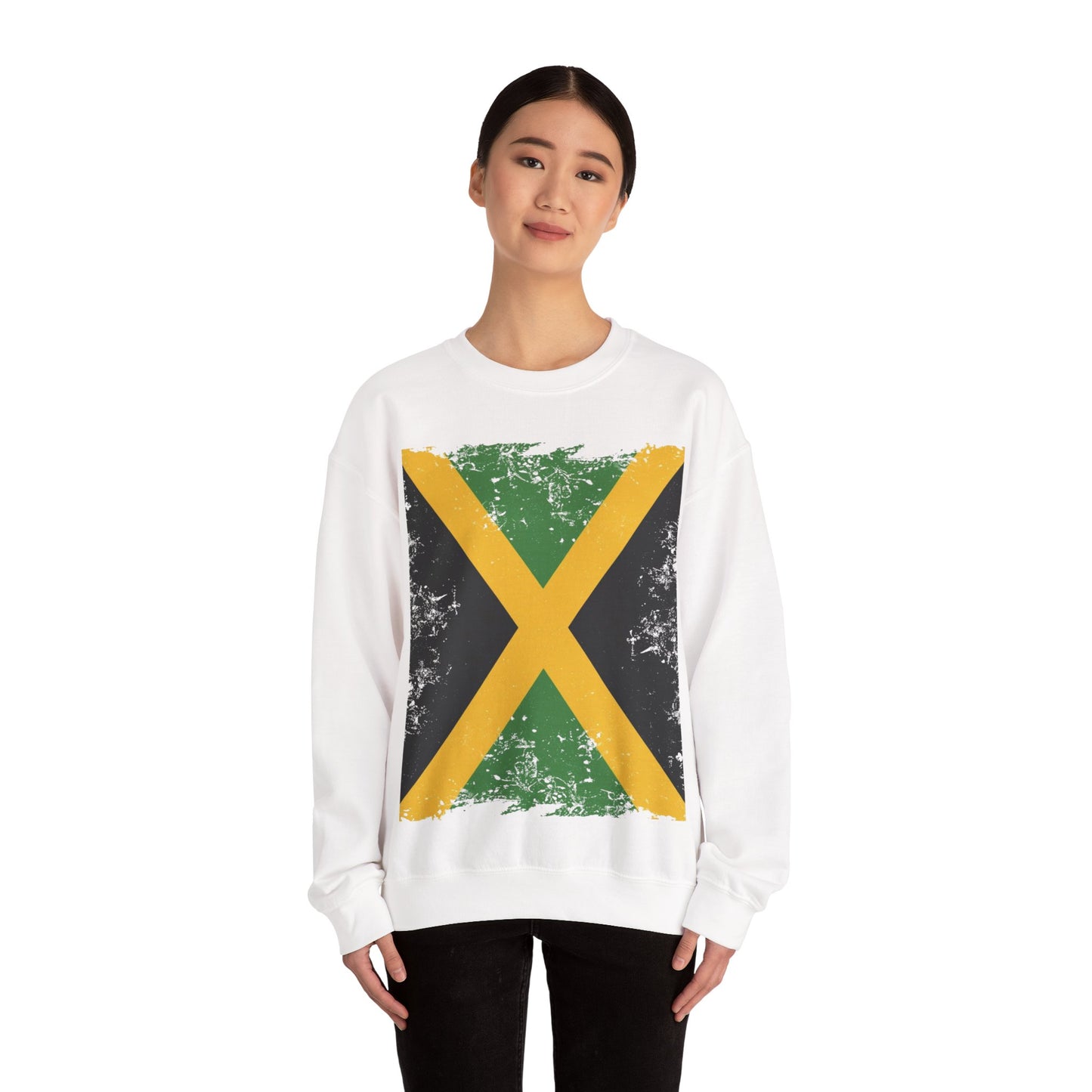 Jamaican Flag Crewneck Sweatshirt, Unisex Sweatshirt, Casual Wear, Gift for Him or Her, Travel Apparel, Cultural Celebration