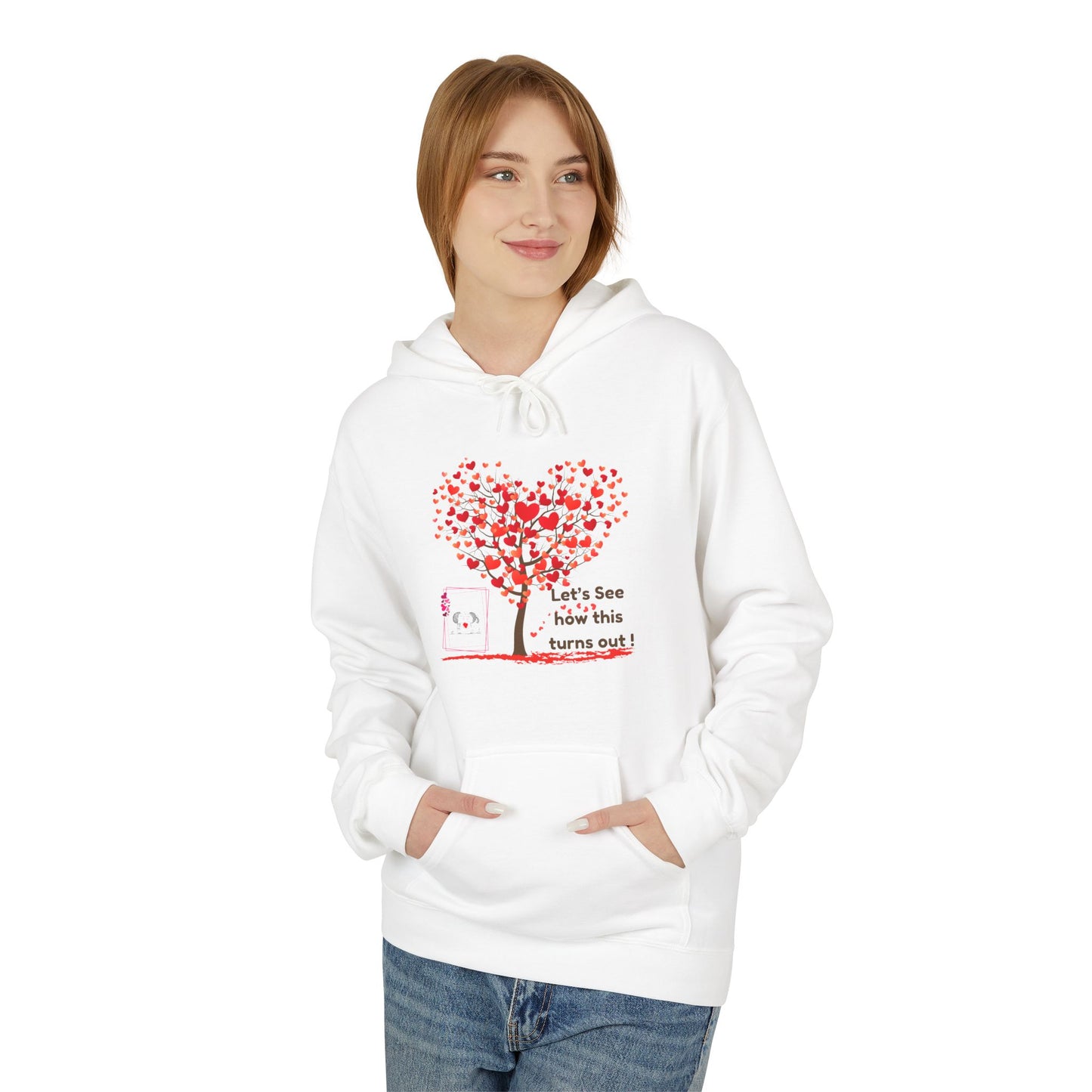 Heart Tree Fleece Hoodie – Cozy Gift for Love, Valentine's, Couples, Hoodie for Everyone, Soft Style, Unisex Apparel