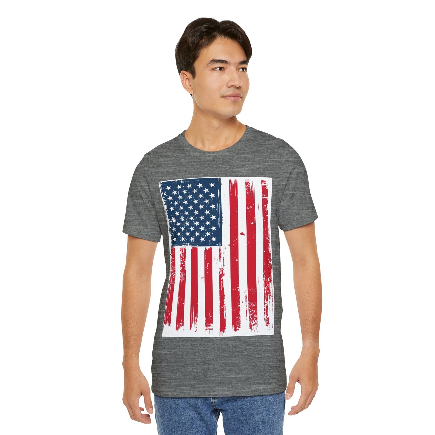 Camiseta Unisex Patriótica - Camisa de Bandera Americana Estilo Grunge, Ropa del Día de la Independencia, Celebración del 4 de Julio, Ropa Casual de Verano, Regalo para [...]