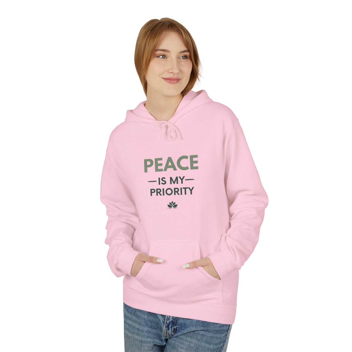 Peace Priority Hoodie - Unisex Midweight Softstyle Fleece Hoodie