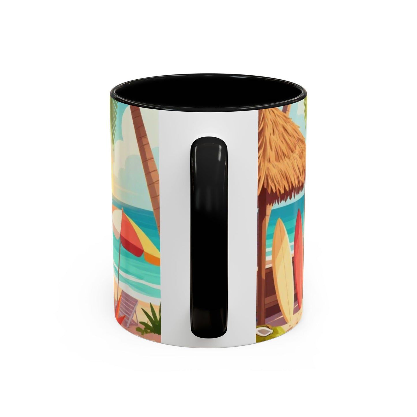 Beach Sunrise Coffee Mug — Tropical Ocean Scene Accent Mug (11/15oz)