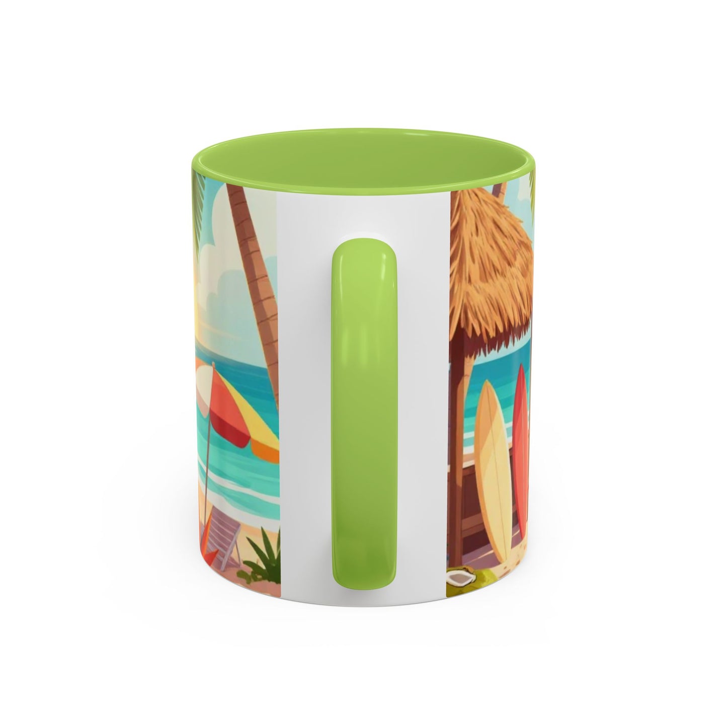 Beach Sunrise Coffee Mug — Tropical Ocean Scene Accent Mug (11/15oz)