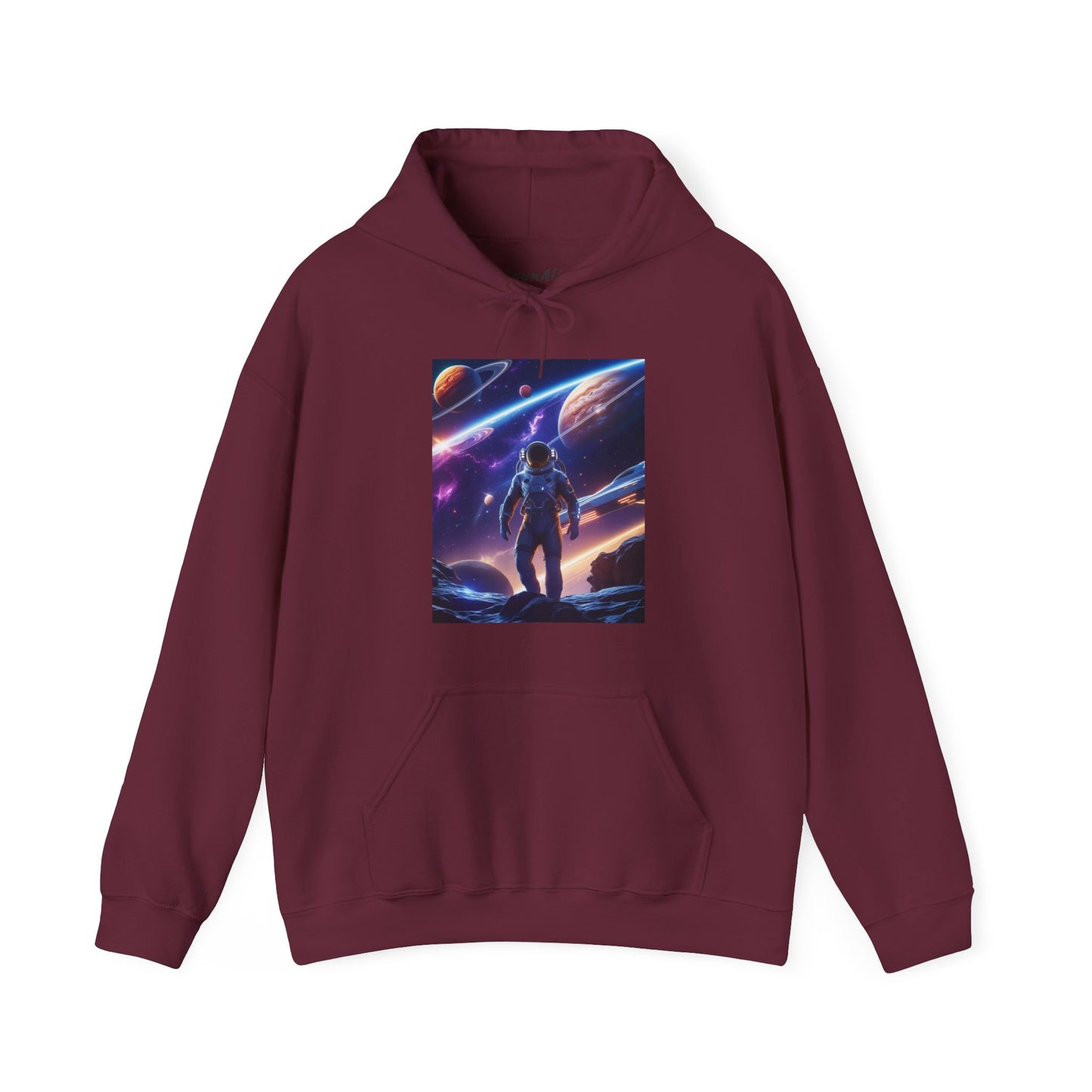 Cosmic Adventure Hooded Sweatshirt - Starry Night Graphic Unisex Sweatshirt