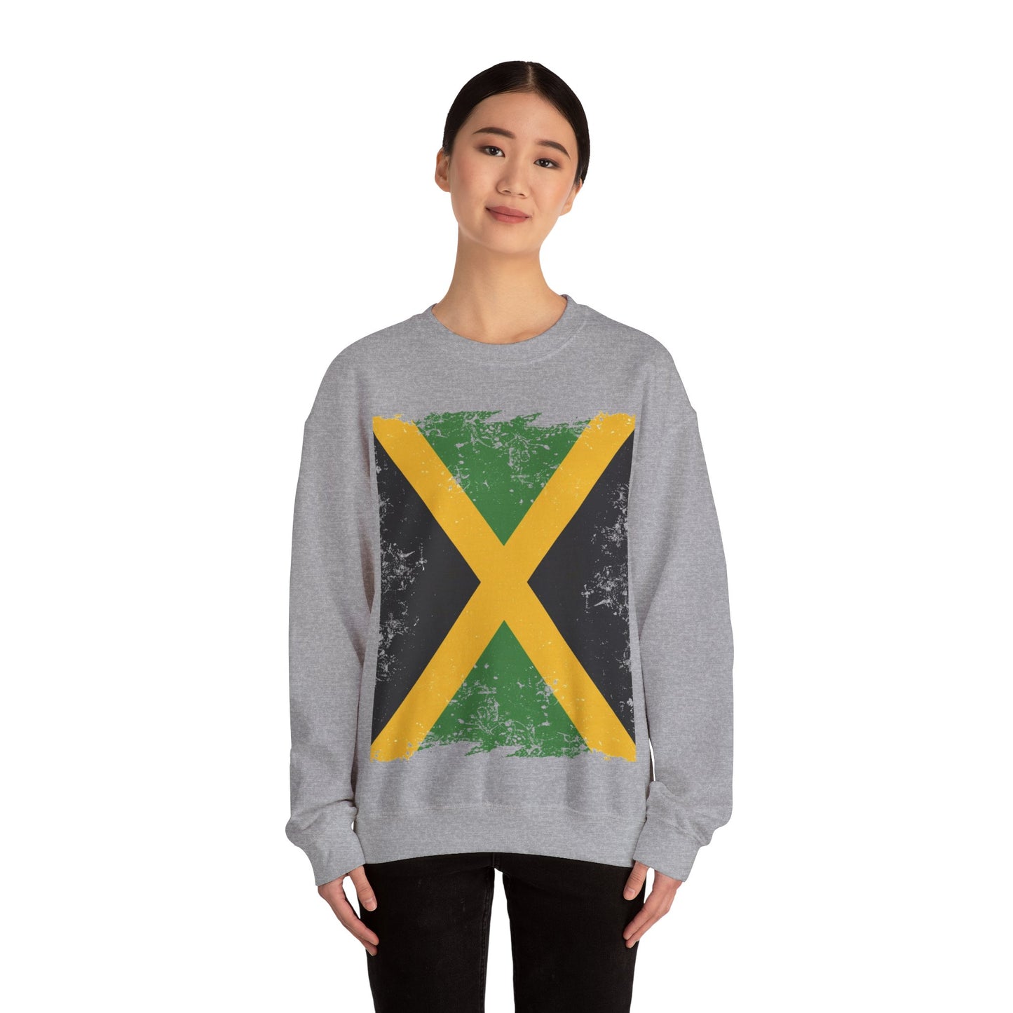Jamaican Flag Crewneck Sweatshirt, Unisex Sweatshirt, Casual Wear, Gift for Him or Her, Travel Apparel, Cultural Celebration