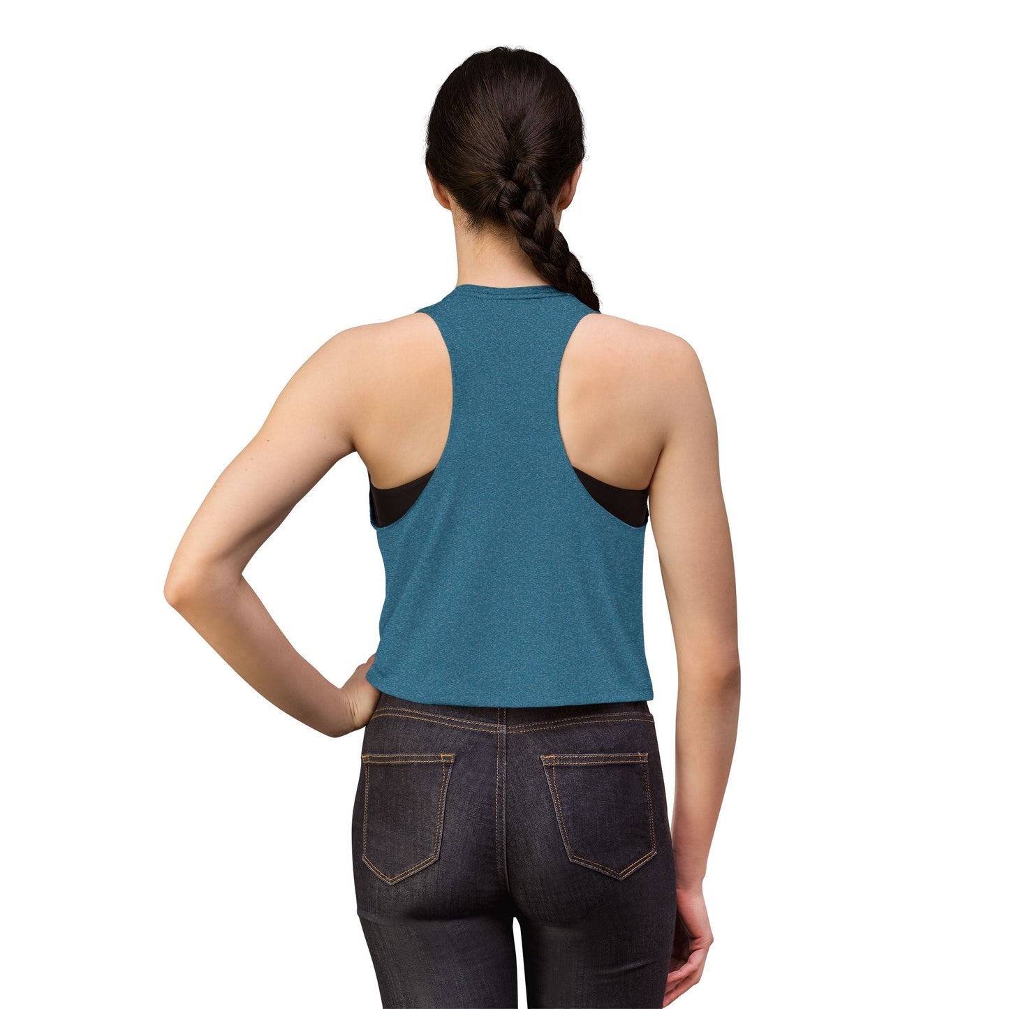 Choose Calm Crop Top — Women's Relaxed Lavender Graphic Tank