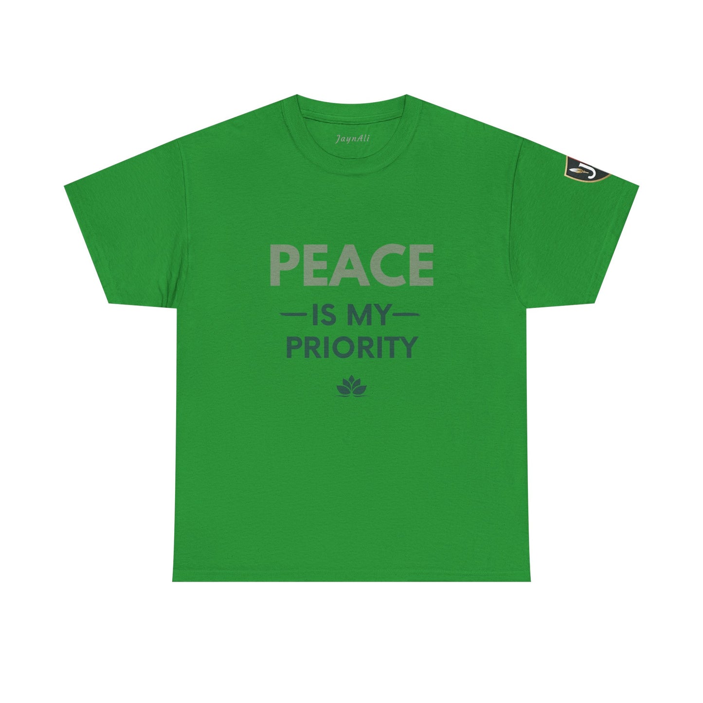 Peace is My Priority Unisex Heavy Cotton Tee, Relaxed Fit T-Shirt, Mindfulness Shirt, Gift for Meditation Lovers
