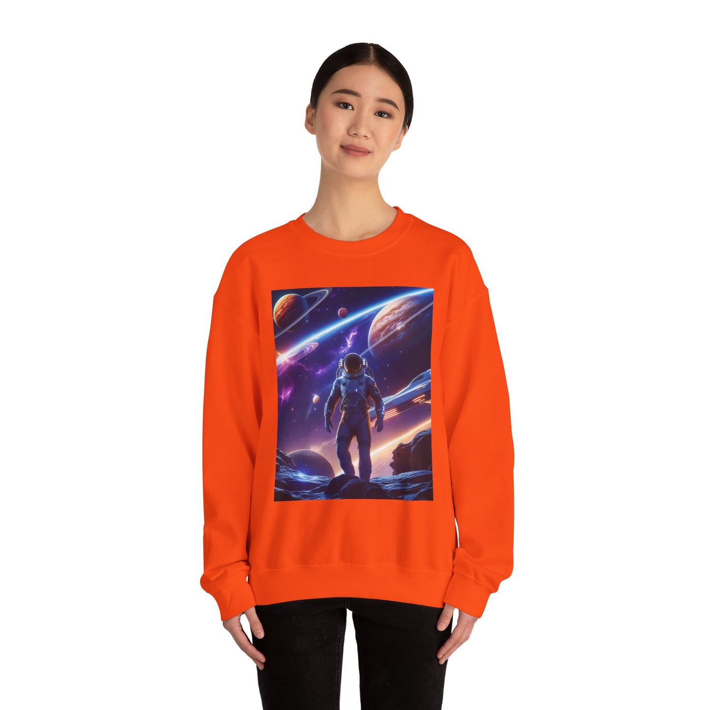 Cosmic Explorer Crewneck Sweatshirt - Space Design, Gift for Astronomy Lovers