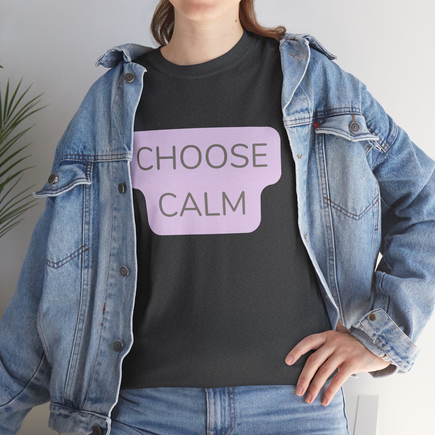 Choose Calm T-Shirt — Minimal Pastel Graphic Tee for Mindfulness & Relaxation
