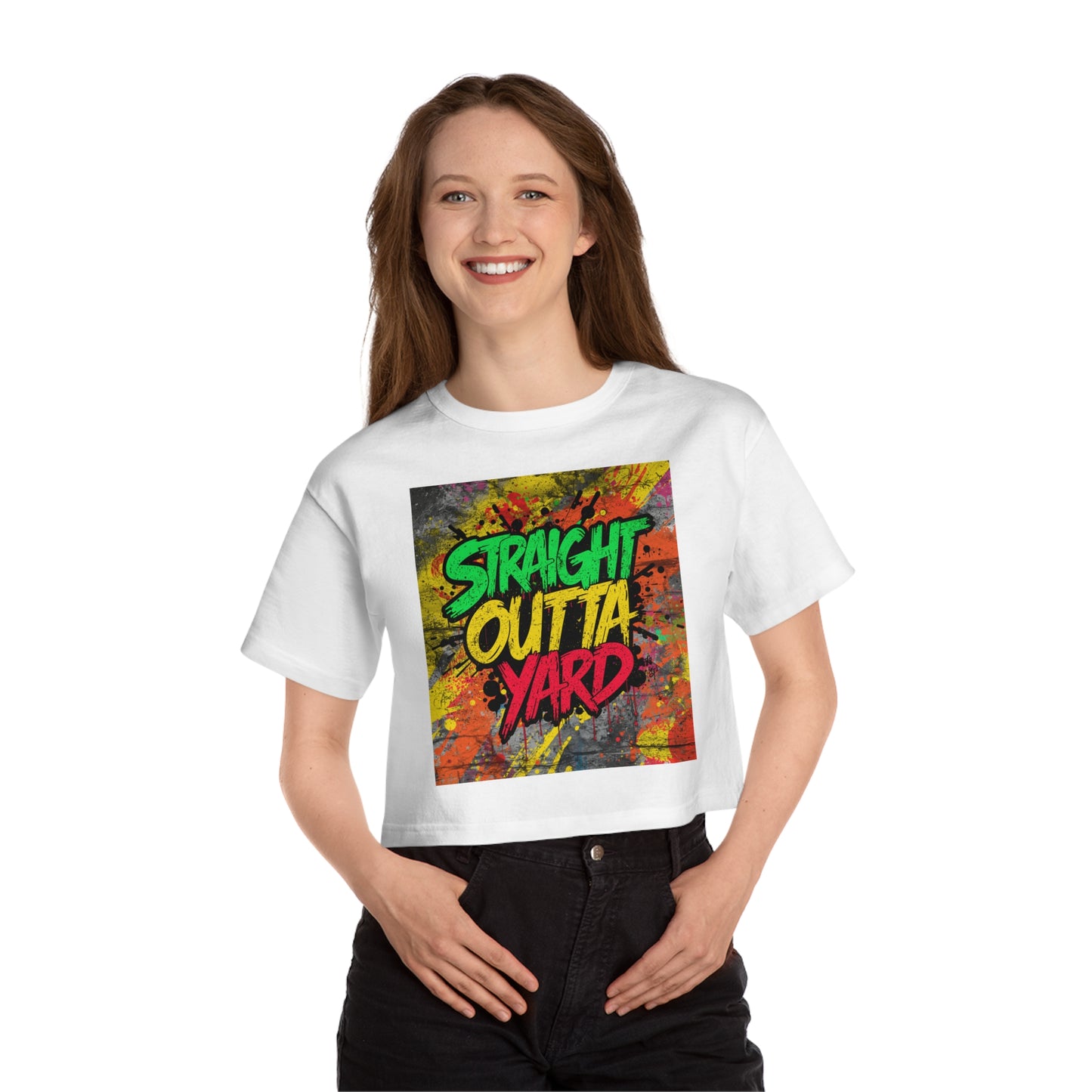 Straight Outta Yard Cropped T-Shirt — Champion Women’s Heritage Style
