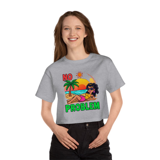 No Problem Cropped T-Shirt — Champion Women's Heritage Casual Tee