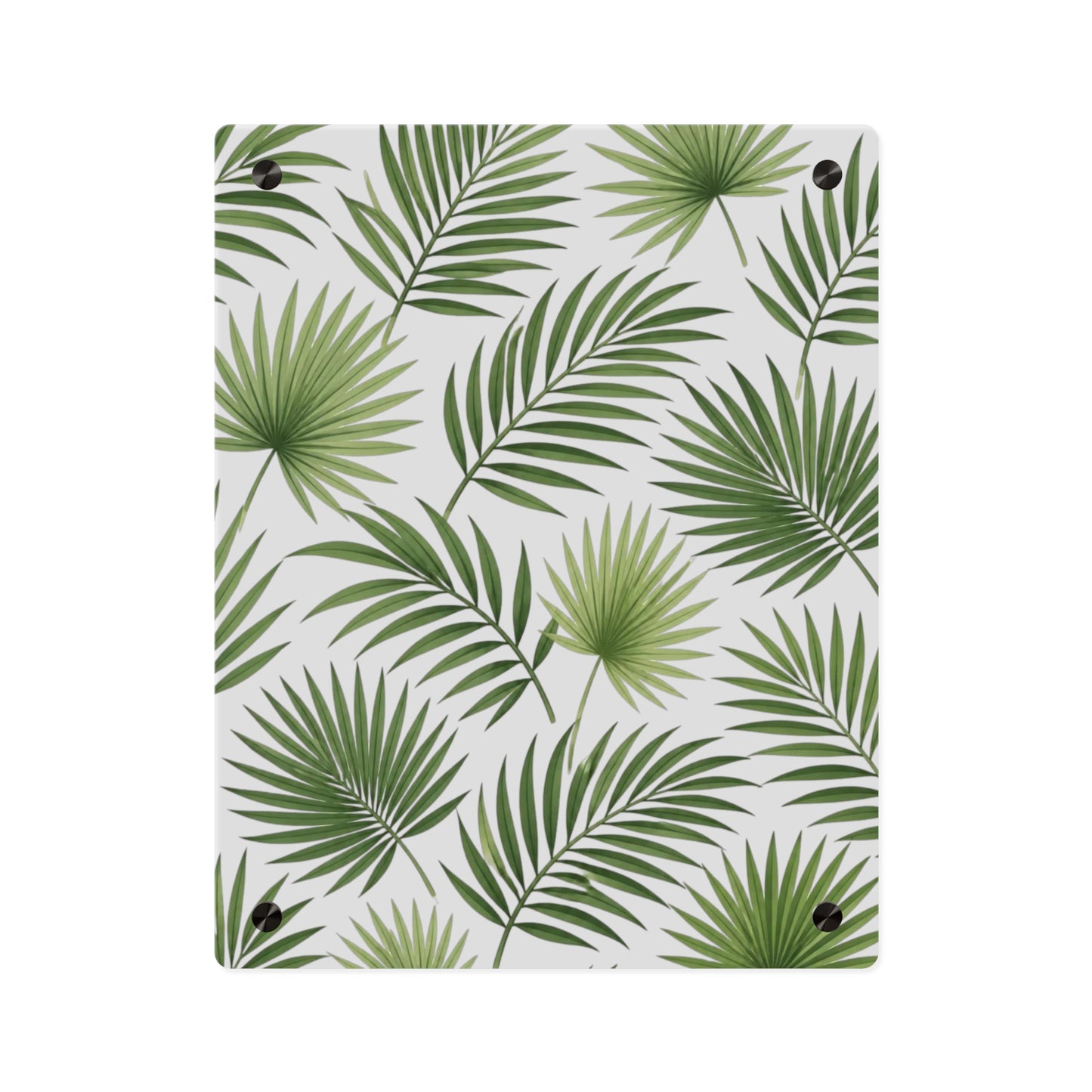 Acrylic Wall Art — Tropical Palm Leaf Panel (Green Botanical Décor)