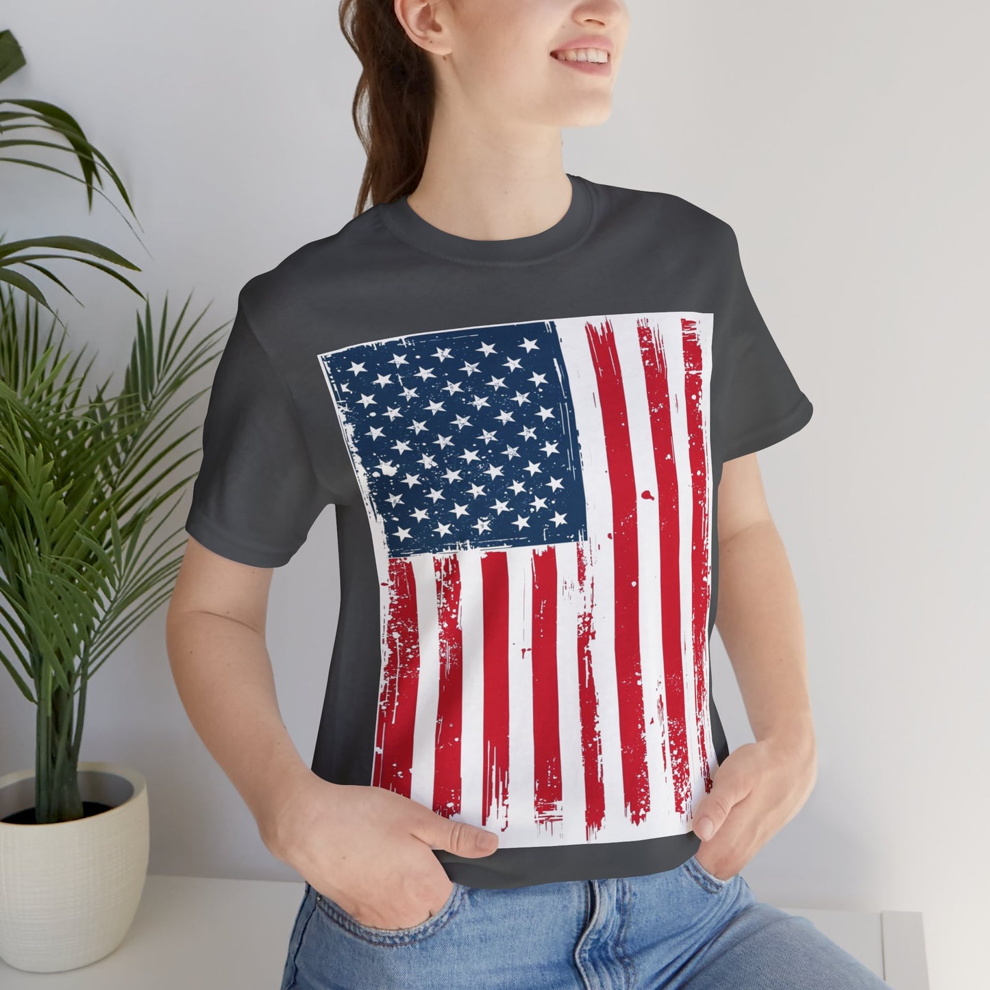 Camiseta Unisex Patriótica - Camisa de Bandera Americana Estilo Grunge, Ropa del Día de la Independencia, Celebración del 4 de Julio, Ropa Casual de Verano, Regalo para [...]