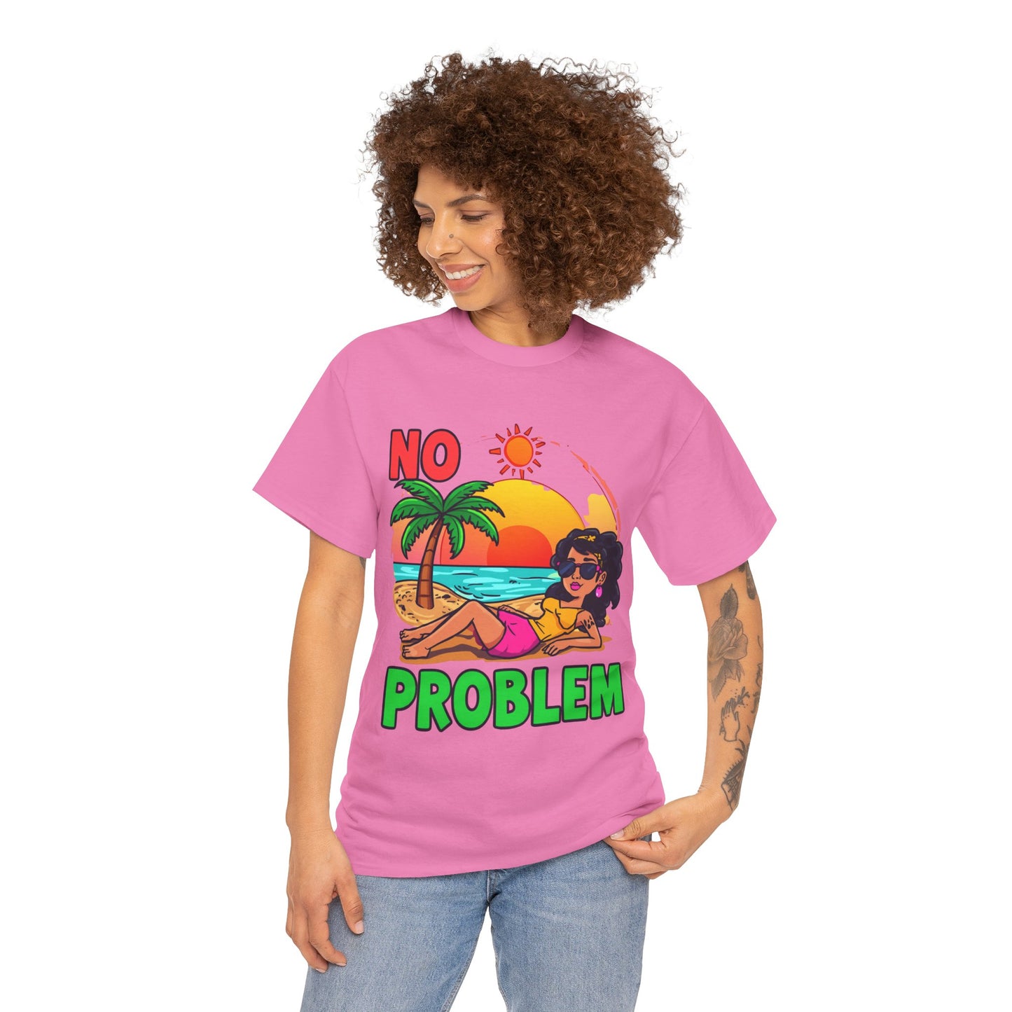 No Problem T-Shirt — Casual Graphic Tee with 'No Problem' Slogan