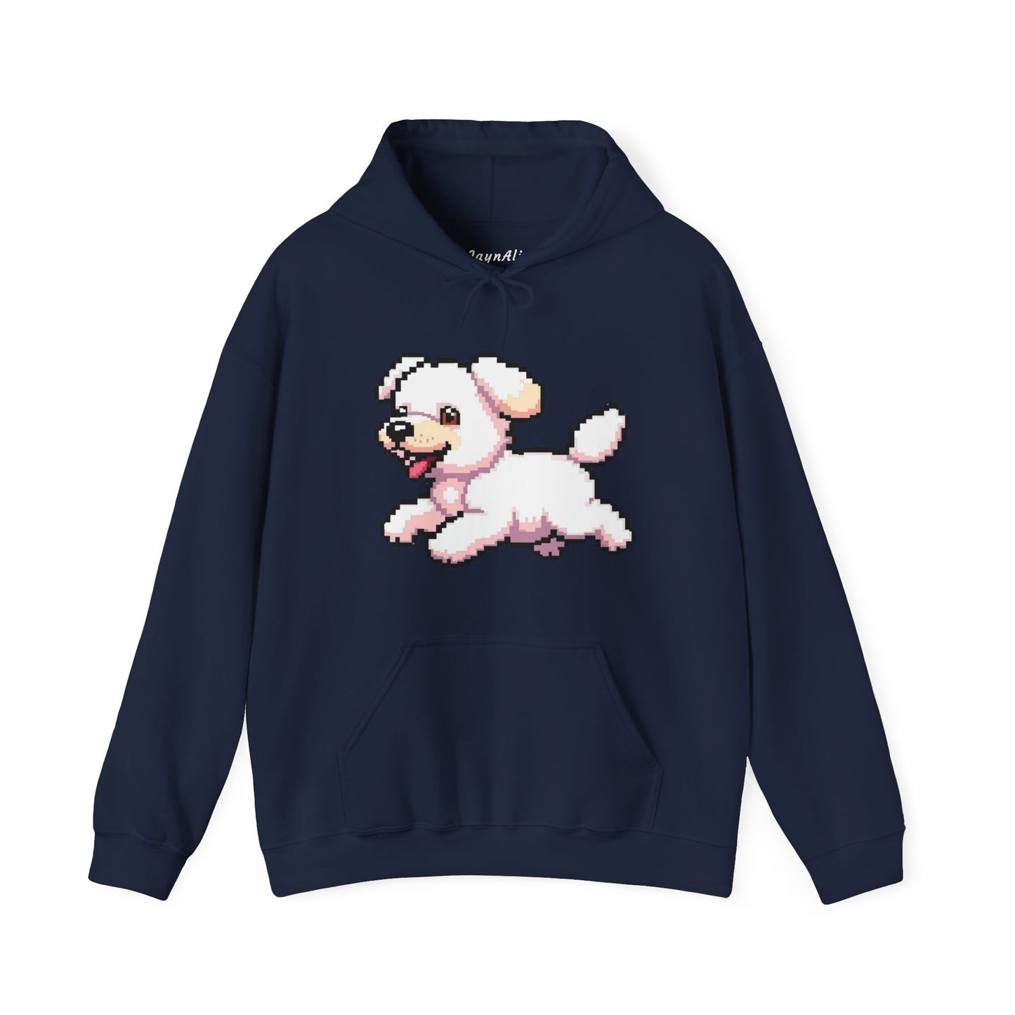 Pixelated Dog Unisex Hoodie, Cozy Pet Lover Sweatshirt, Cute Dog Design, Gift for Animal Lovers, Ideal for Casual Wear, Perfect for Holidays