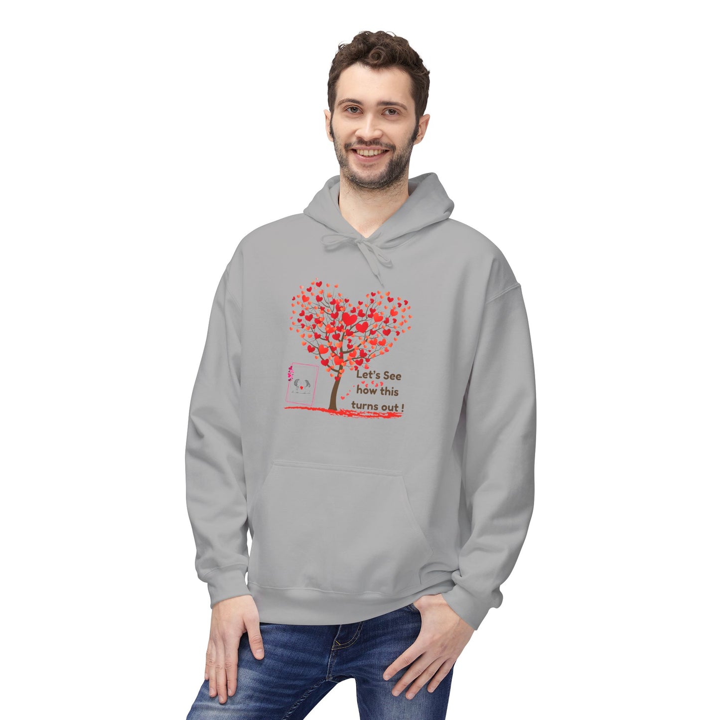 Heart Tree Fleece Hoodie – Cozy Gift for Love, Valentine's, Couples, Hoodie for Everyone, Soft Style, Unisex Apparel