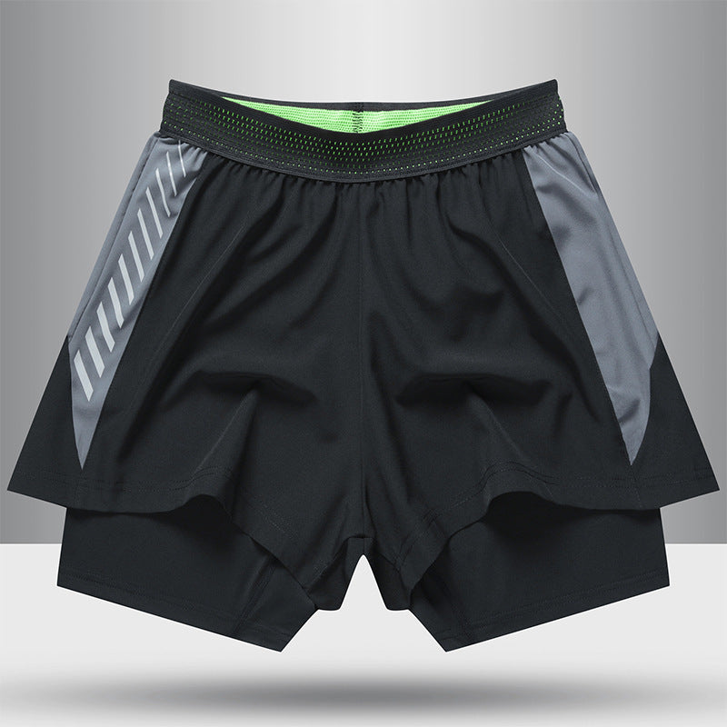 Lined Anti-Glare Fitness Shorts – Men’s Running & Training Sportswear