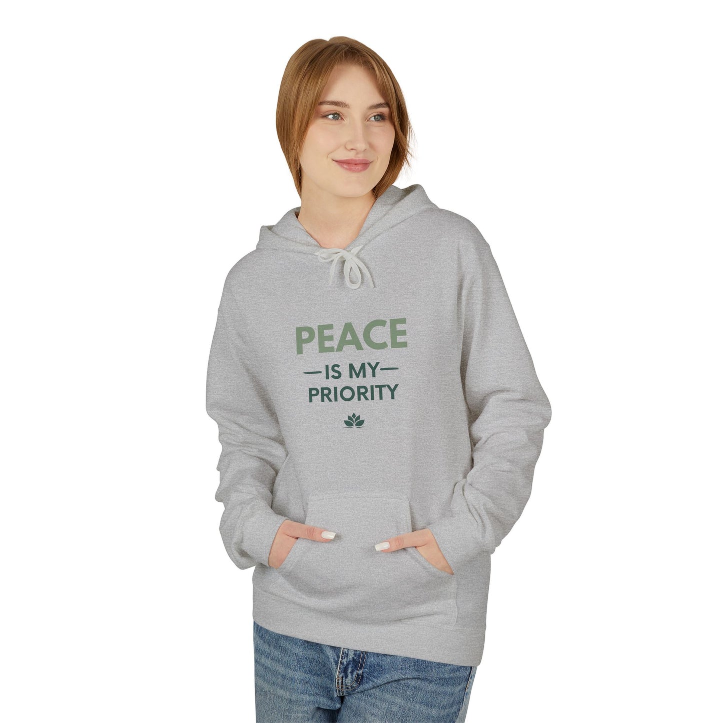 Peace Priority Hoodie - Unisex Fleece Sweatshirt