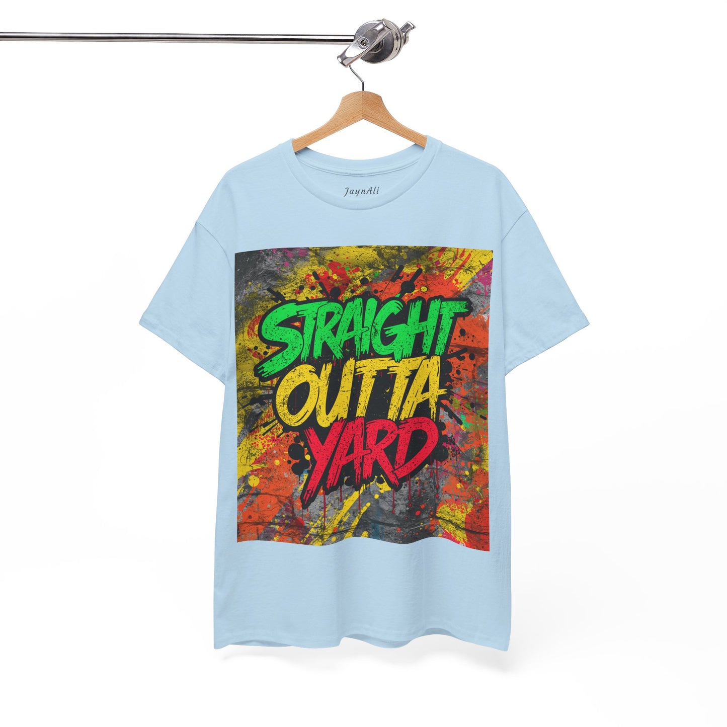 Straight Outta Yard T-Shirt — Casual Jamaican Phrase Tee