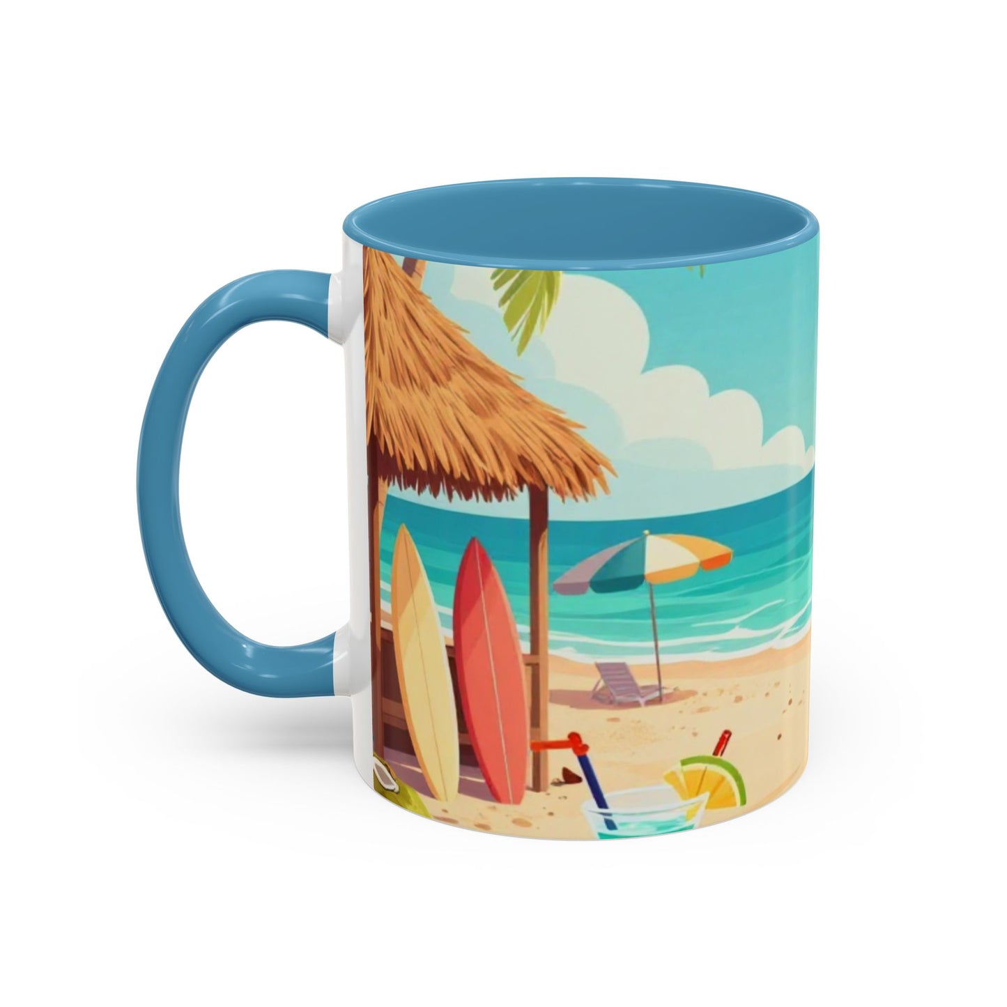 Beach Sunrise Coffee Mug — Tropical Ocean Scene Accent Mug (11/15oz)