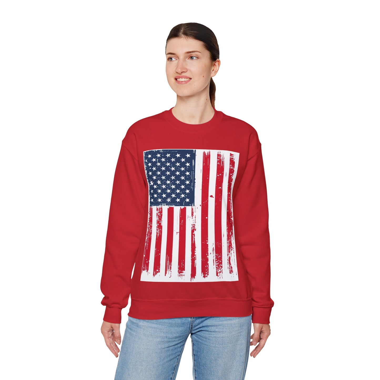 USA Flag Unisex Heavy Blend™ Crewneck Sweatshirt