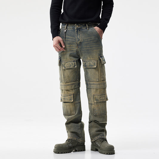 Simple & Stylish Men's Cargo Jeans – Urban Fit