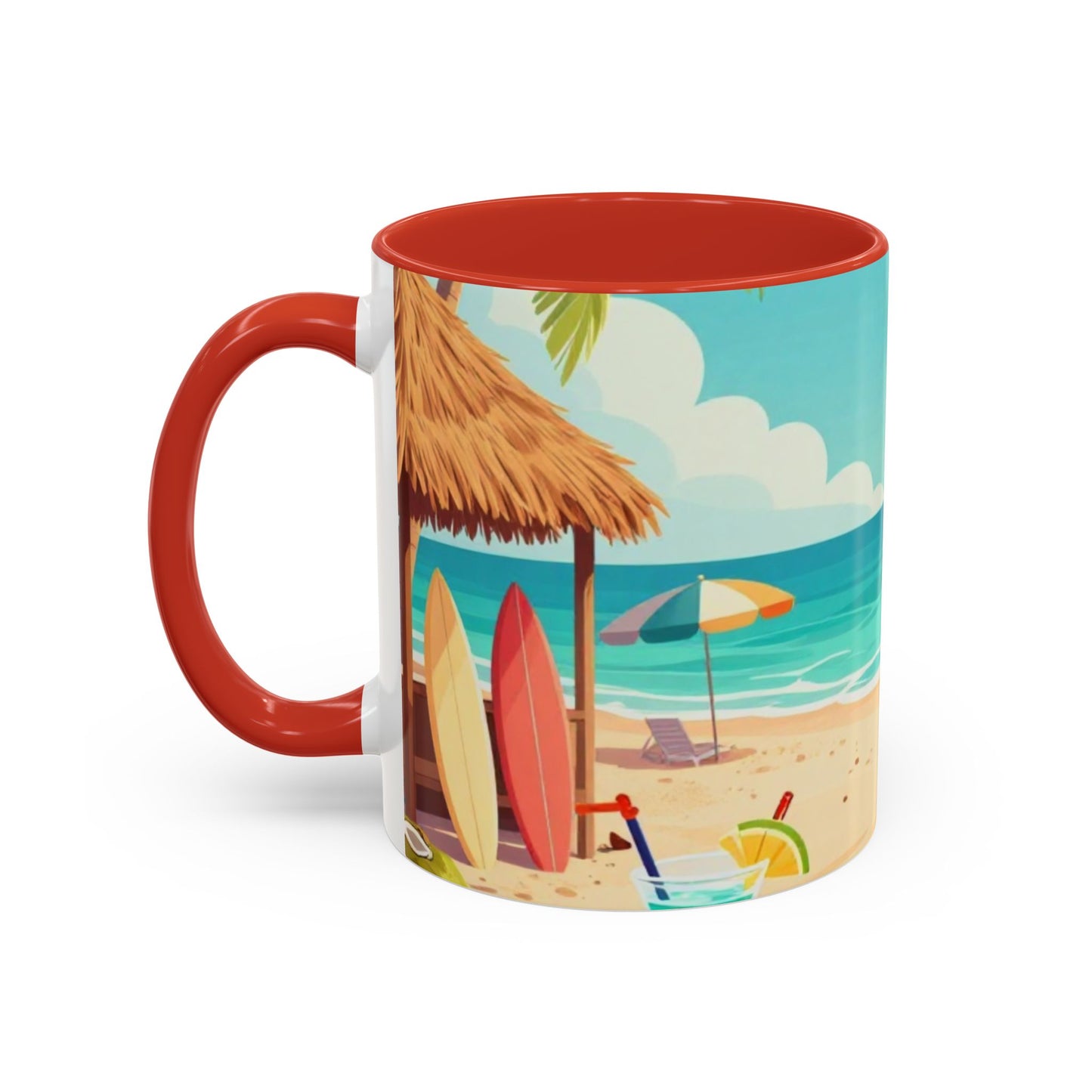 Beach Sunrise Coffee Mug — Tropical Ocean Scene Accent Mug (11/15oz)