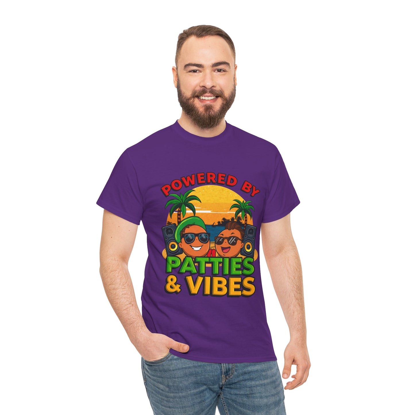 Patties and Vibes T-Shirt — Casual Jamaican Phrase Tee