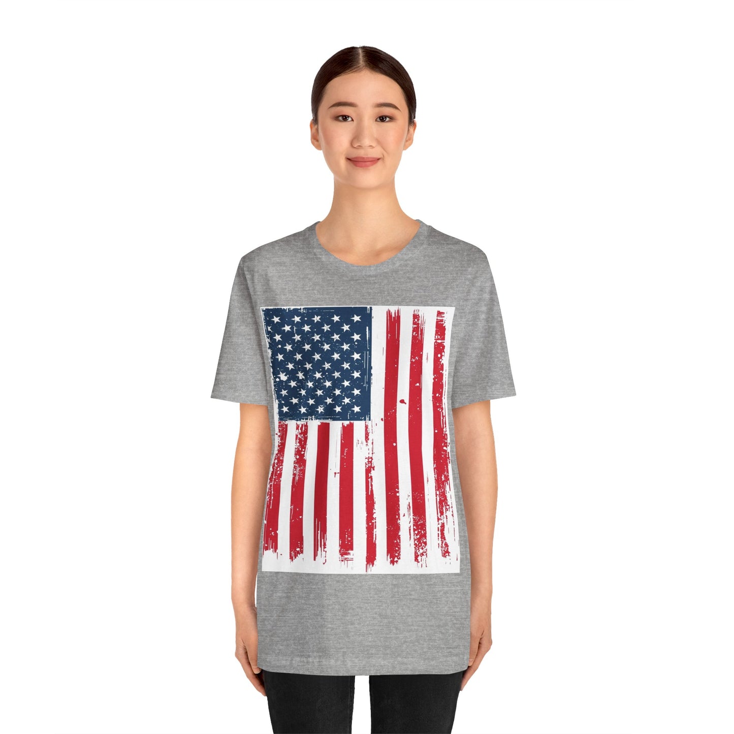 Camiseta Unisex Patriótica - Camisa de Bandera Americana Estilo Grunge, Ropa del Día de la Independencia, Celebración del 4 de Julio, Ropa Casual de Verano, Regalo para [...]