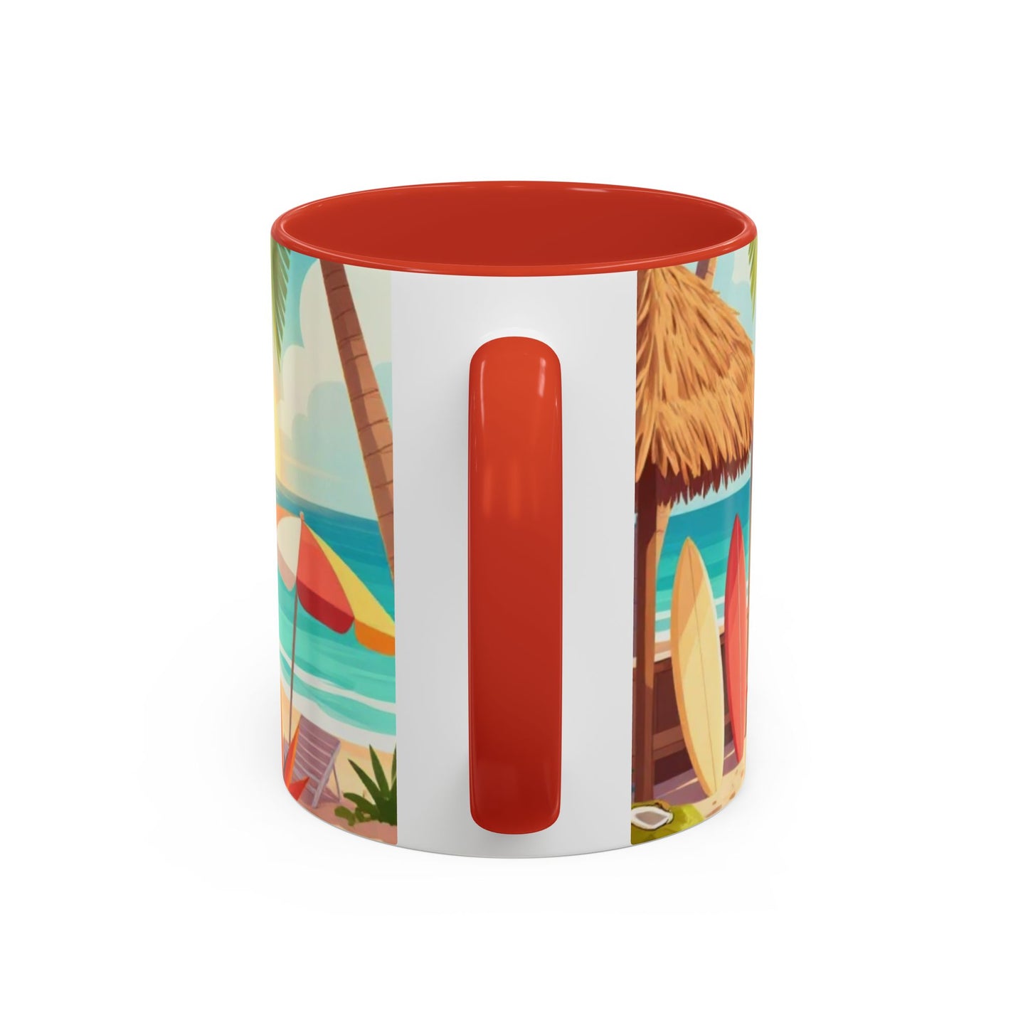 Beach Sunrise Coffee Mug — Tropical Ocean Scene Accent Mug (11/15oz)