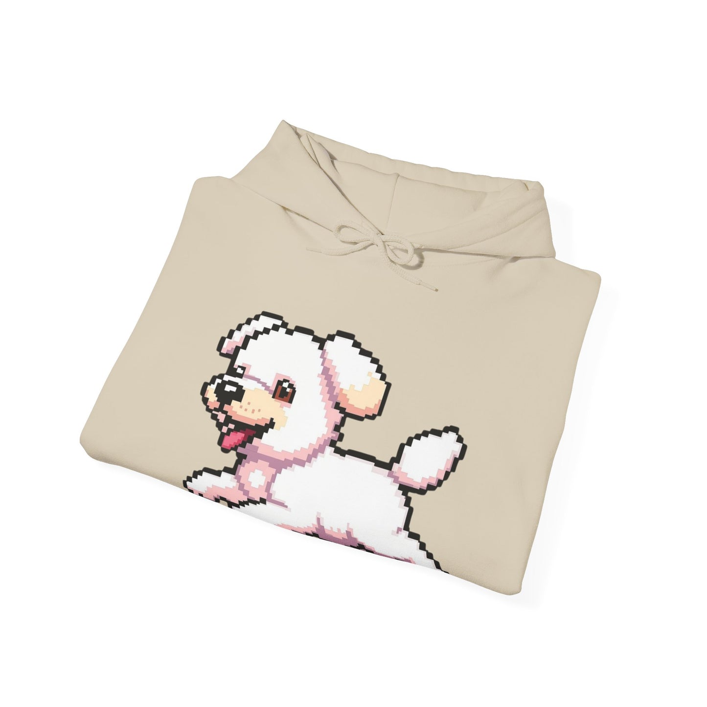 Pixelated Dog Unisex Hoodie, Cozy Pet Lover Sweatshirt, Cute Dog Design, Gift for Animal Lovers, Ideal for Casual Wear, Perfect for Holidays