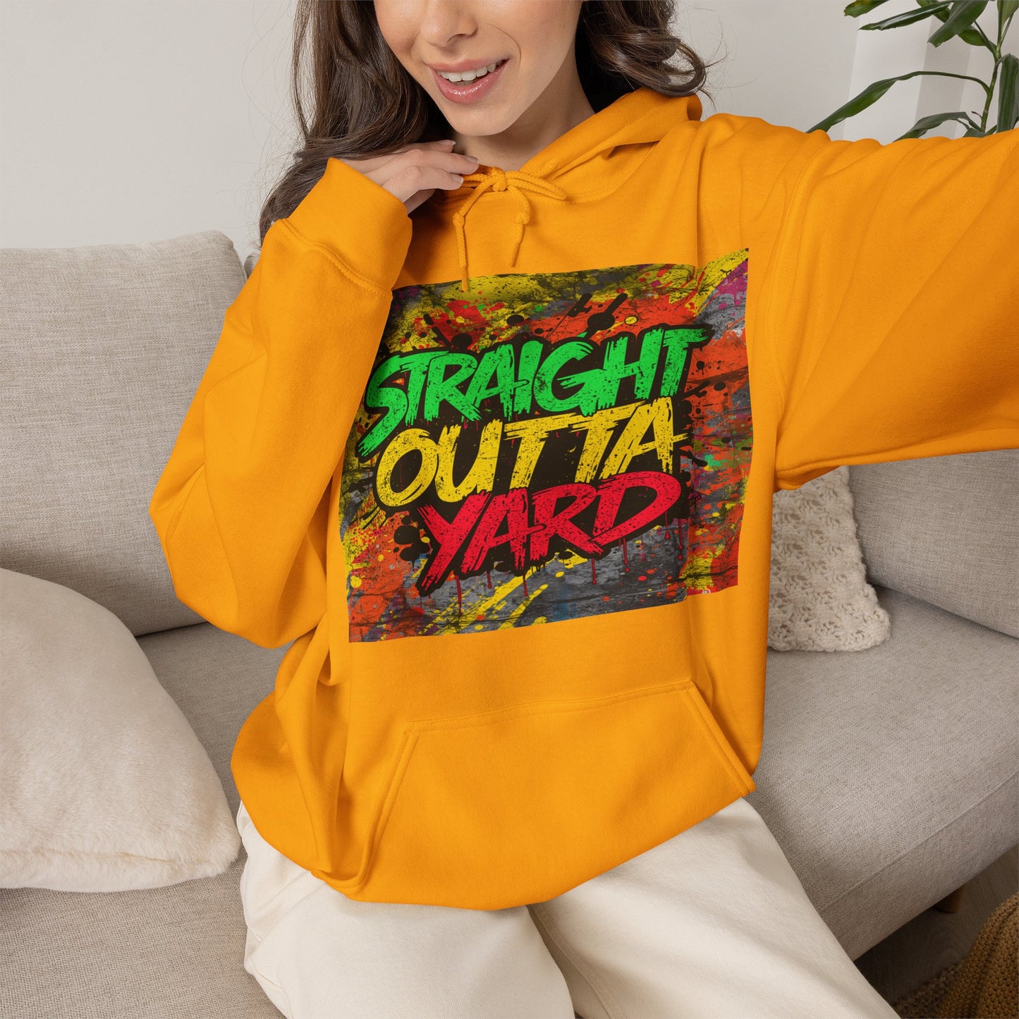 Straight Outta Yard Hoodie — Funny Gardening & Backyard Work Hoodie