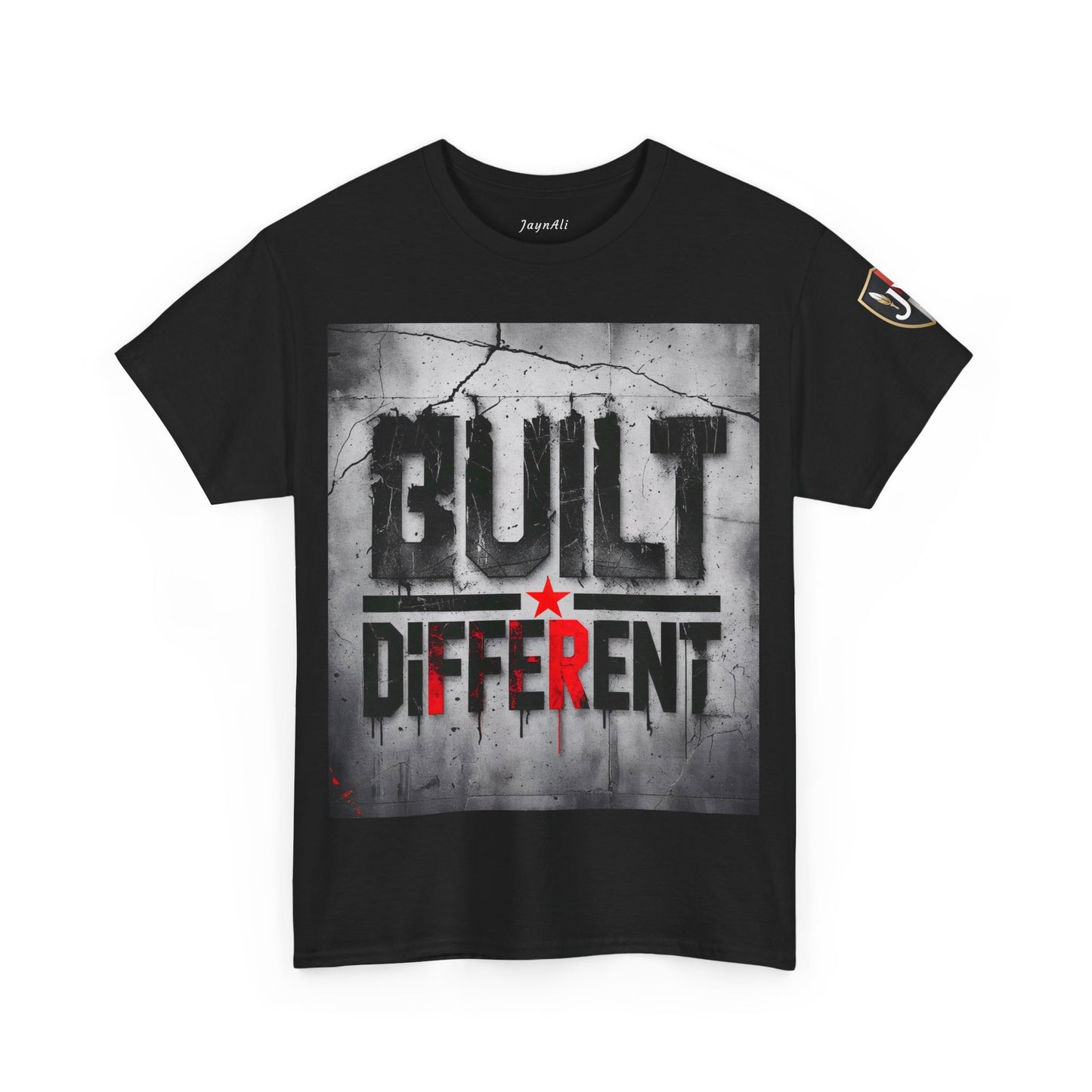 Graphic Tee - Built Different, Motivational Shirt for Him or Her
