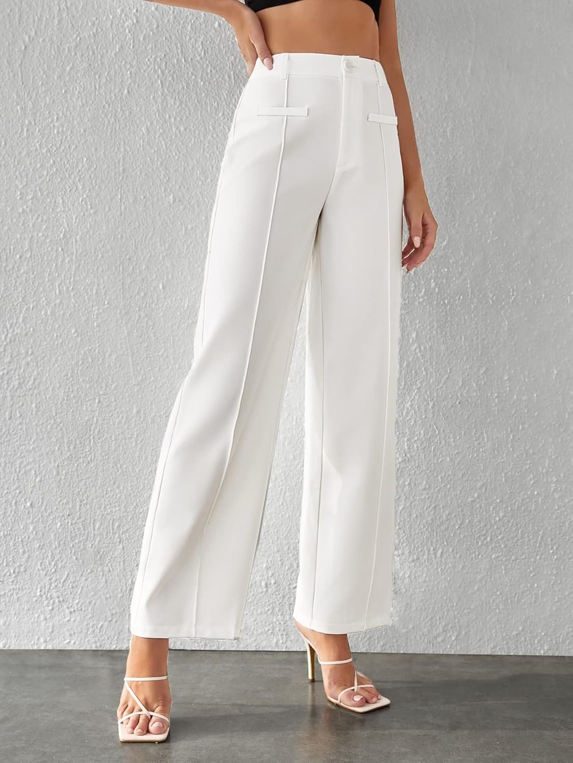 Women's High Waist Wide Leg Pants – Effortless Drape Fit