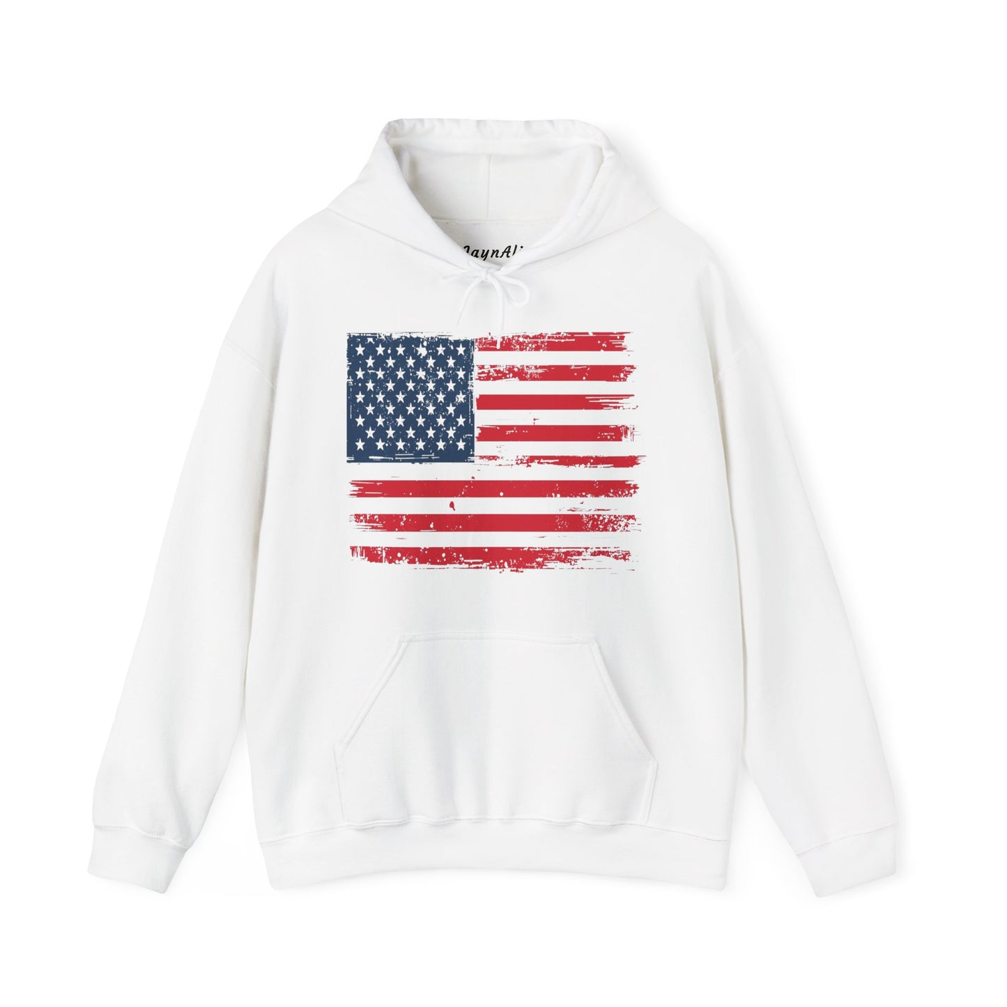 Vintage American Flag Hoodie, Unisex Sweatshirt for Independence Day, Patriotic Gift, Cozy Outerwear, 4th of July Celebration