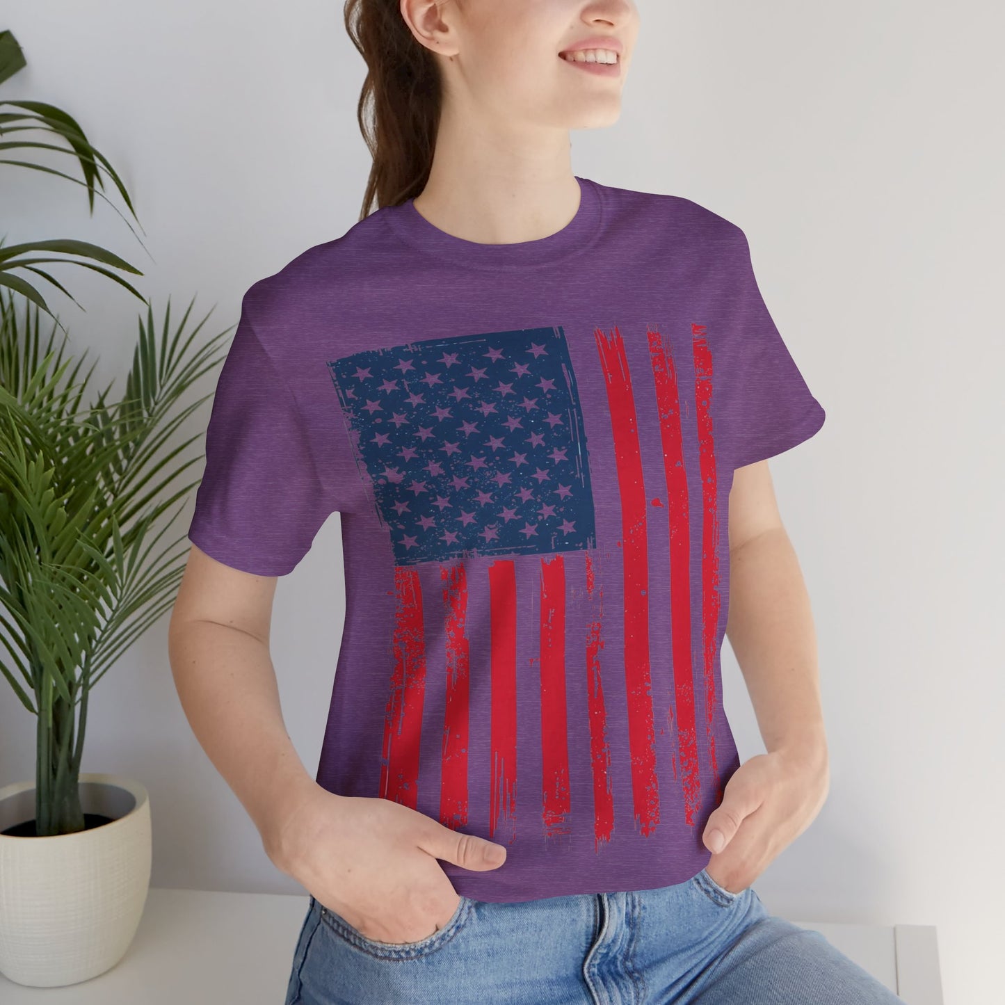 Patriotic Unisex Tee - Grunge American Flag Shirt, Independence Day Apparel, July 4th Celebration, Casual Summer Wear, Gift for [...]