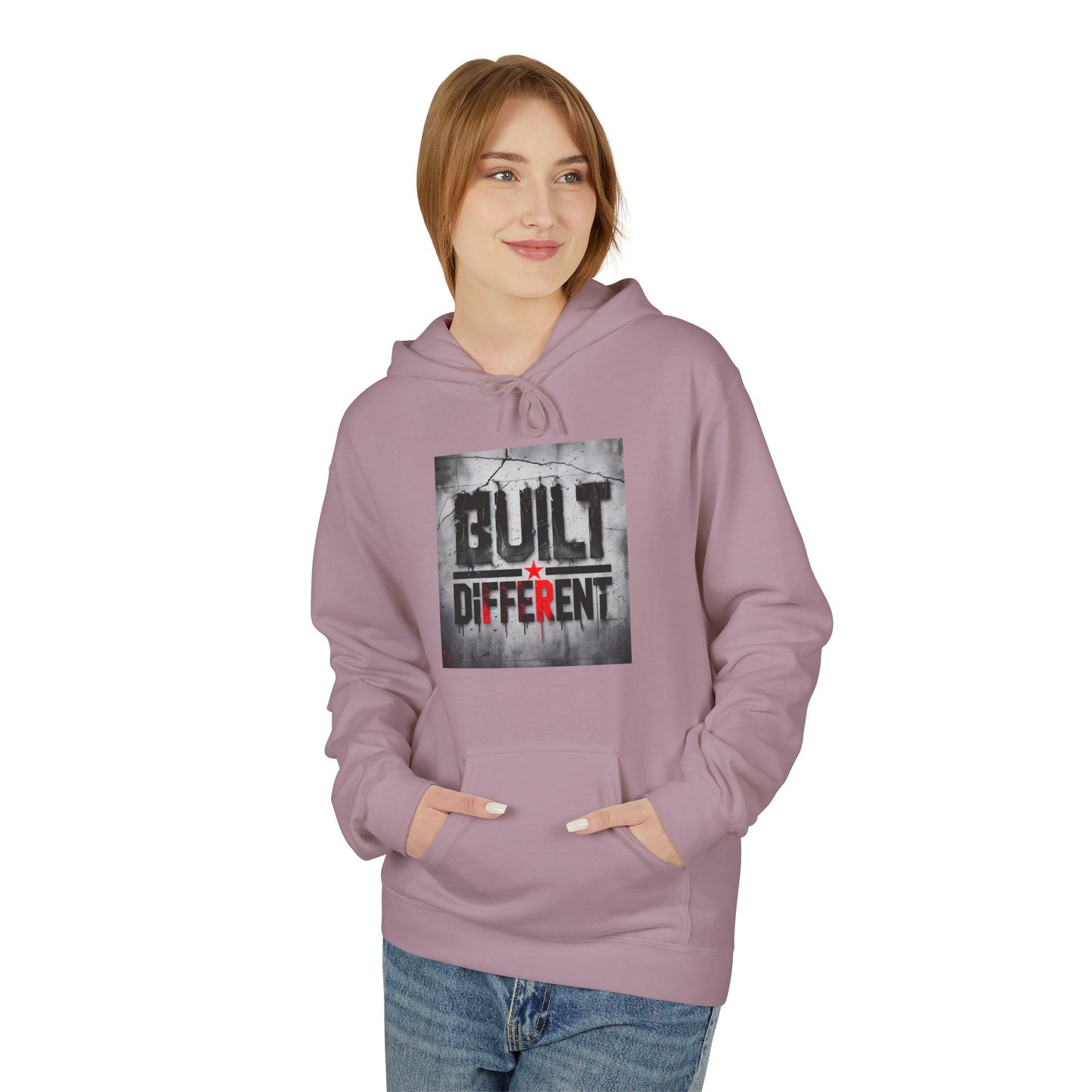 Built Different Midweight Soft style Fleece Hoodie, Unisex Comfort, Casual Wear for All Occasions