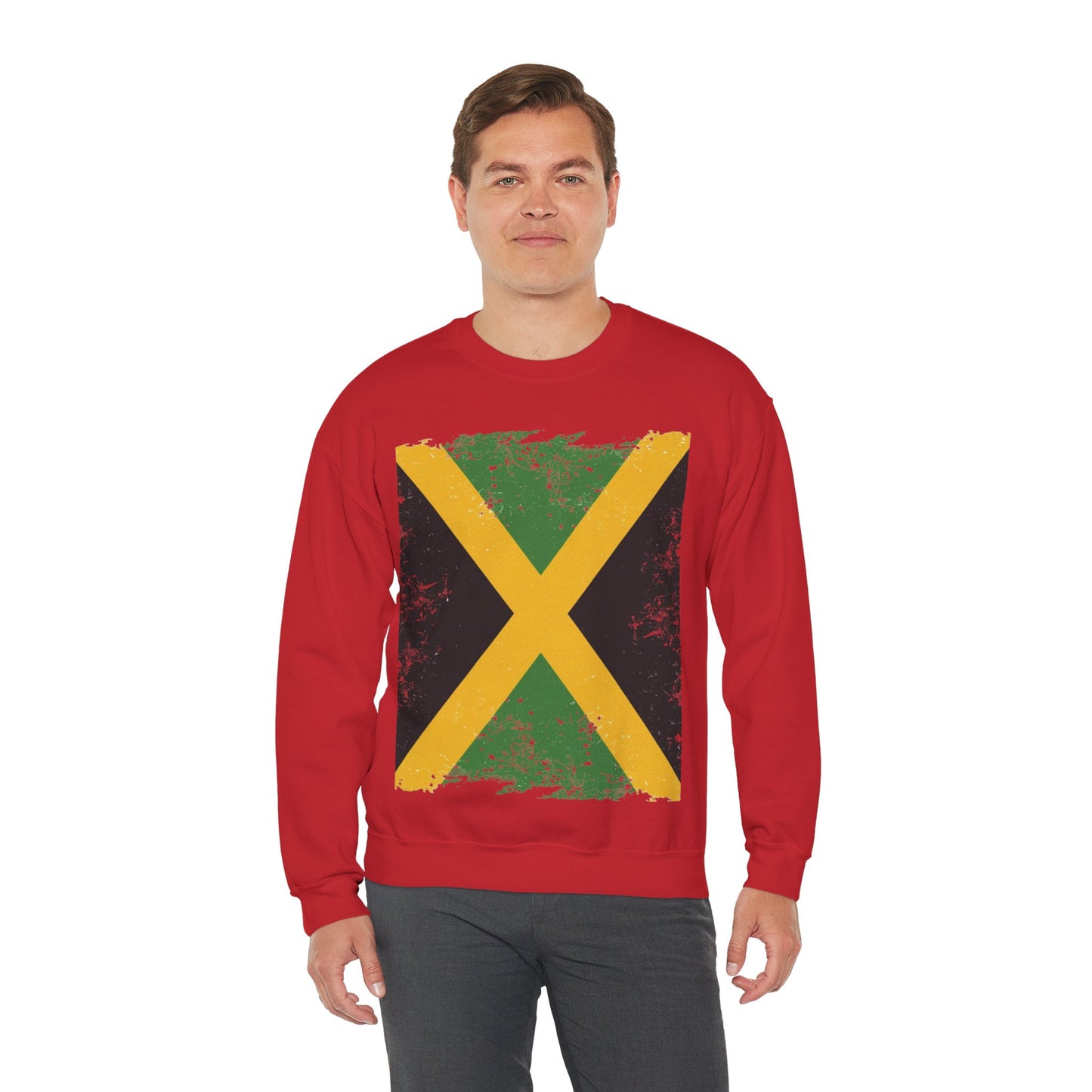Jamaican Flag Crewneck Sweatshirt, Unisex Sweatshirt, Casual Wear, Gift for Him or Her, Travel Apparel, Cultural Celebration