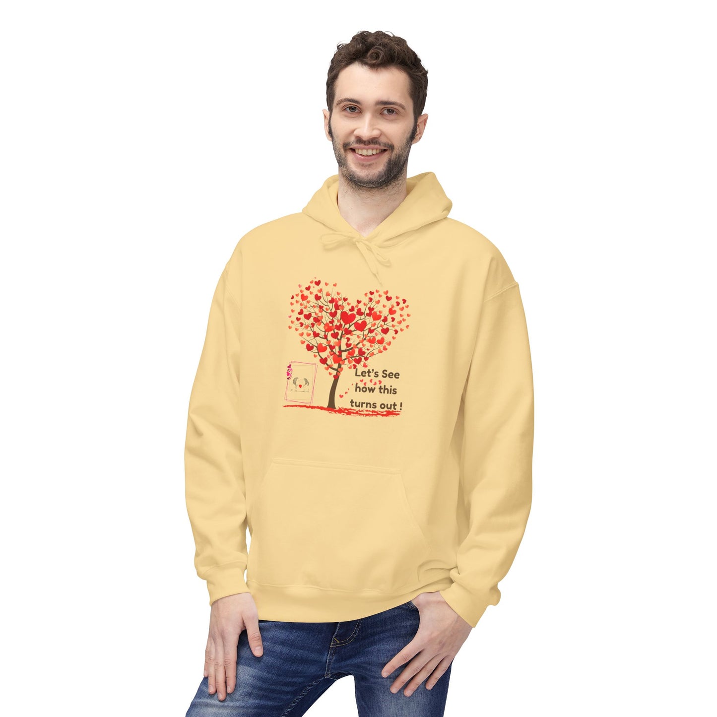 Heart Tree Fleece Hoodie – Cozy Gift for Love, Valentine's, Couples, Hoodie for Everyone, Soft Style, Unisex Apparel
