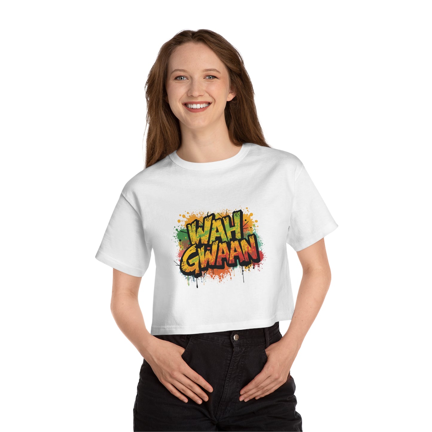 Wah Gwaan Cropped T-Shirt — Champion Women's Heritage