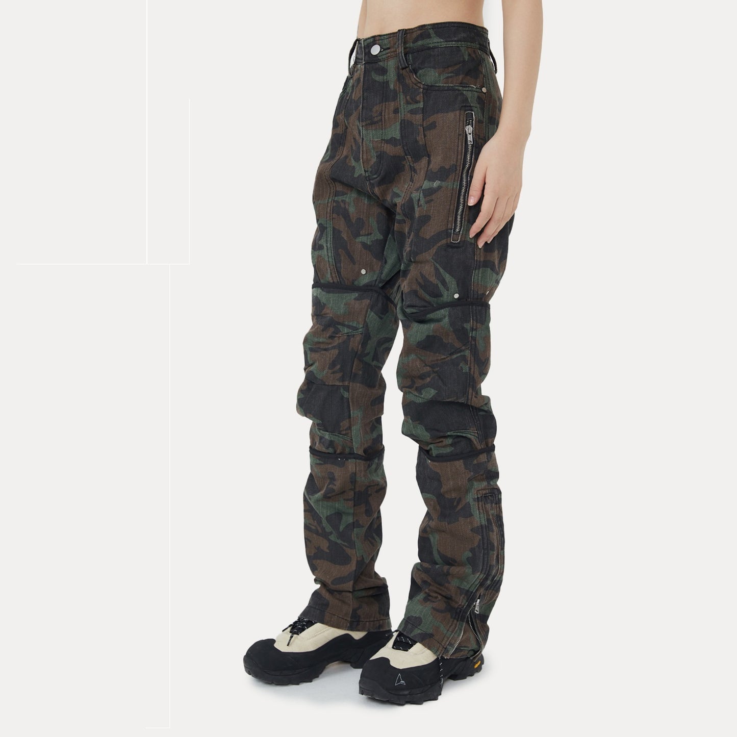Women’s Retro Street Camouflage Cargo Trousers