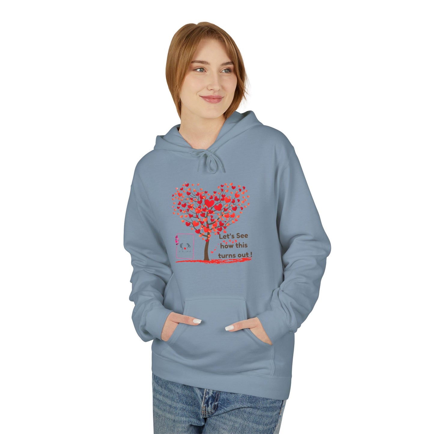 Heart Tree Fleece Hoodie – Cozy Gift for Love, Valentine's, Couples, Hoodie for Everyone, Soft Style, Unisex Apparel