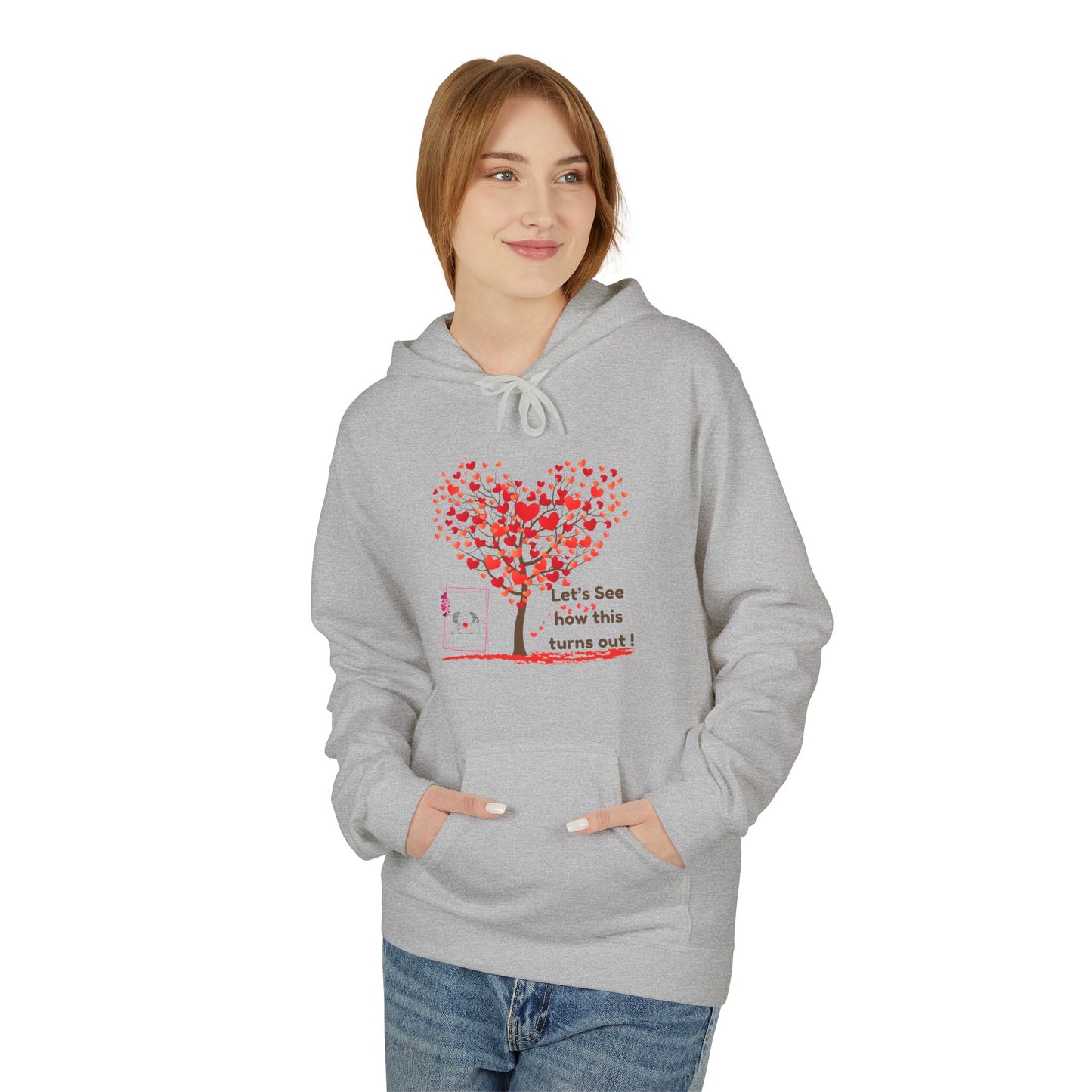 Heart Tree Fleece Hoodie – Cozy Gift for Love, Valentine's, Couples, Hoodie for Everyone, Soft Style, Unisex Apparel