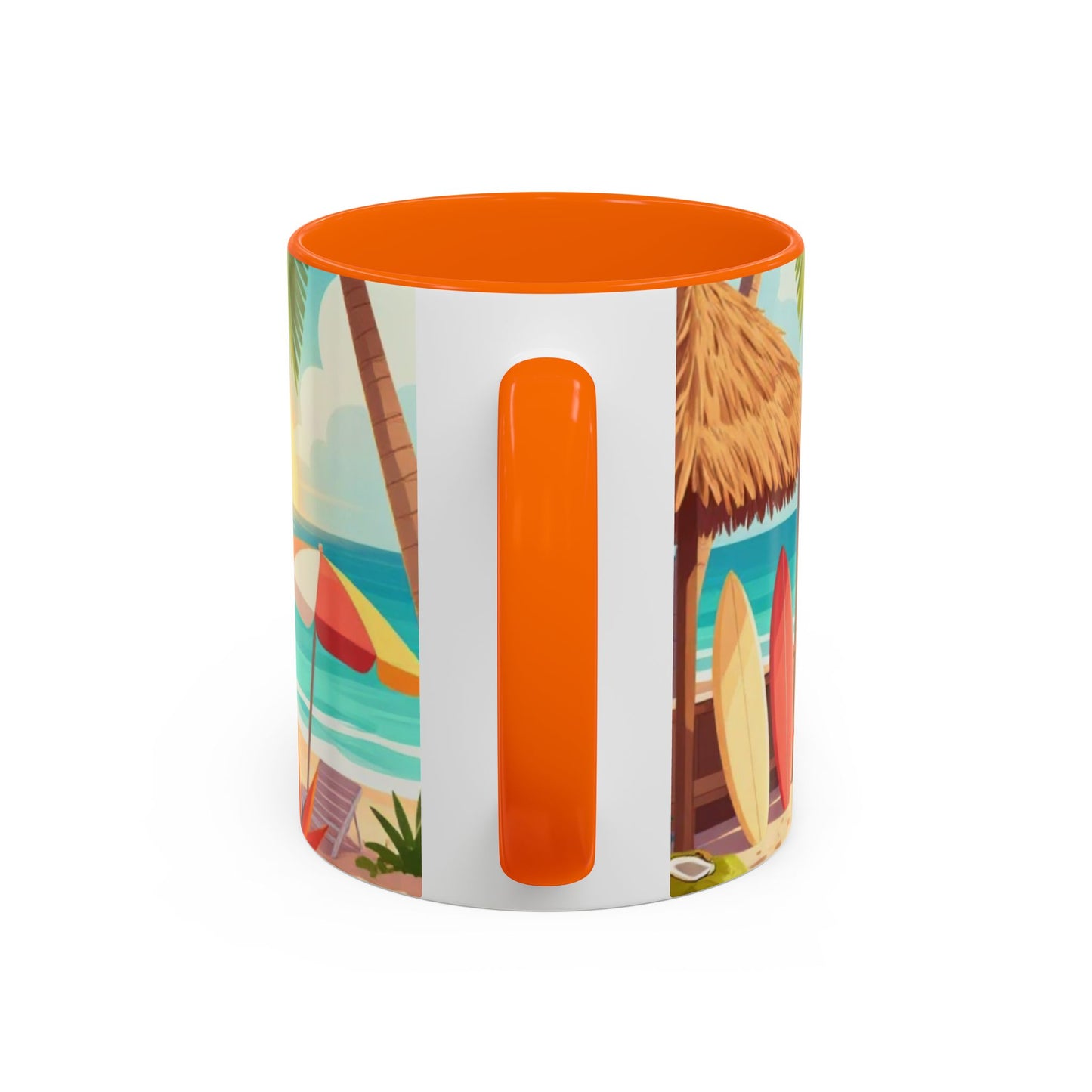 Beach Sunrise Coffee Mug — Tropical Ocean Scene Accent Mug (11/15oz)