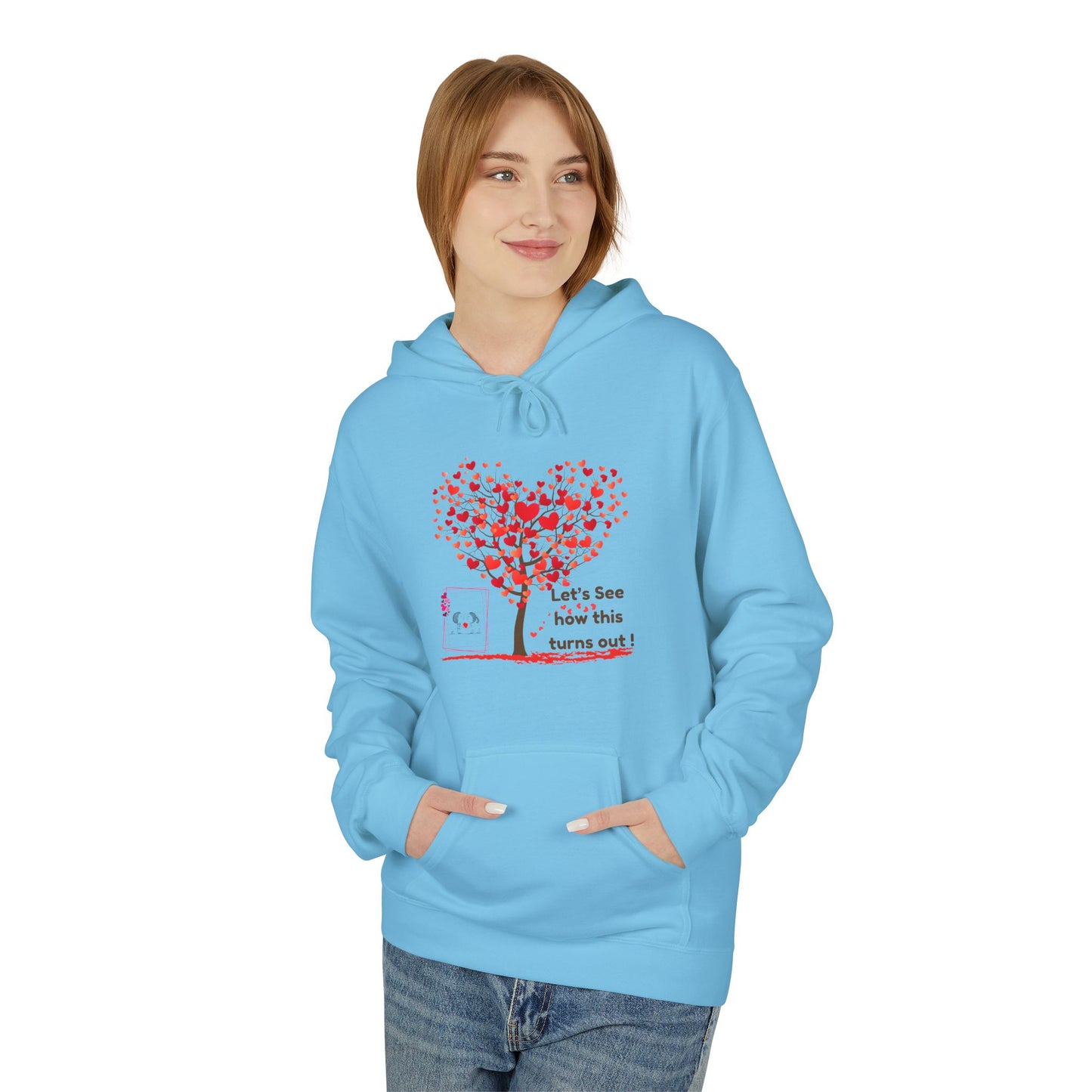 Heart Tree Fleece Hoodie – Cozy Gift for Love, Valentine's, Couples, Hoodie for Everyone, Soft Style, Unisex Apparel