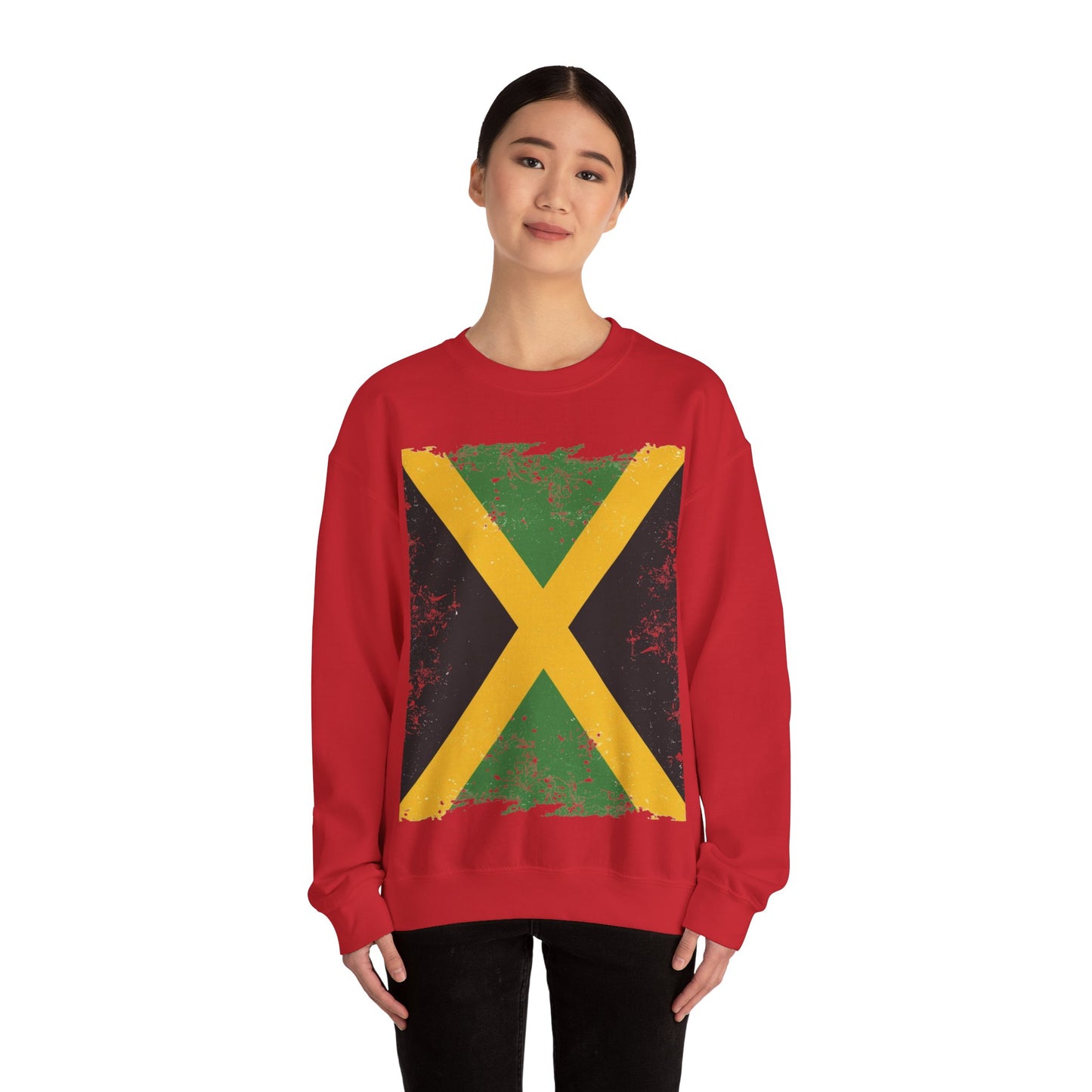 Jamaican Flag Crewneck Sweatshirt, Unisex Sweatshirt, Casual Wear, Gift for Him or Her, Travel Apparel, Cultural Celebration