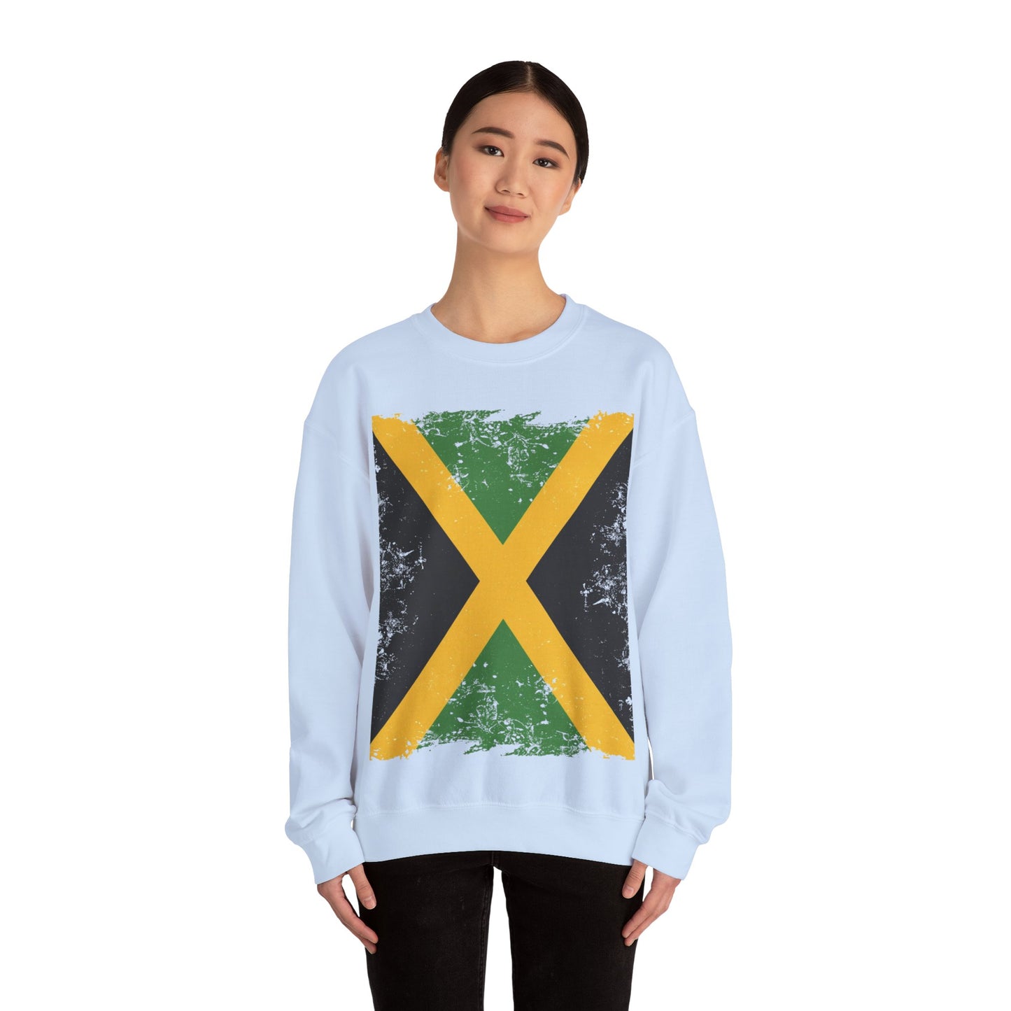 Jamaican Flag Crewneck Sweatshirt, Unisex Sweatshirt, Casual Wear, Gift for Him or Her, Travel Apparel, Cultural Celebration