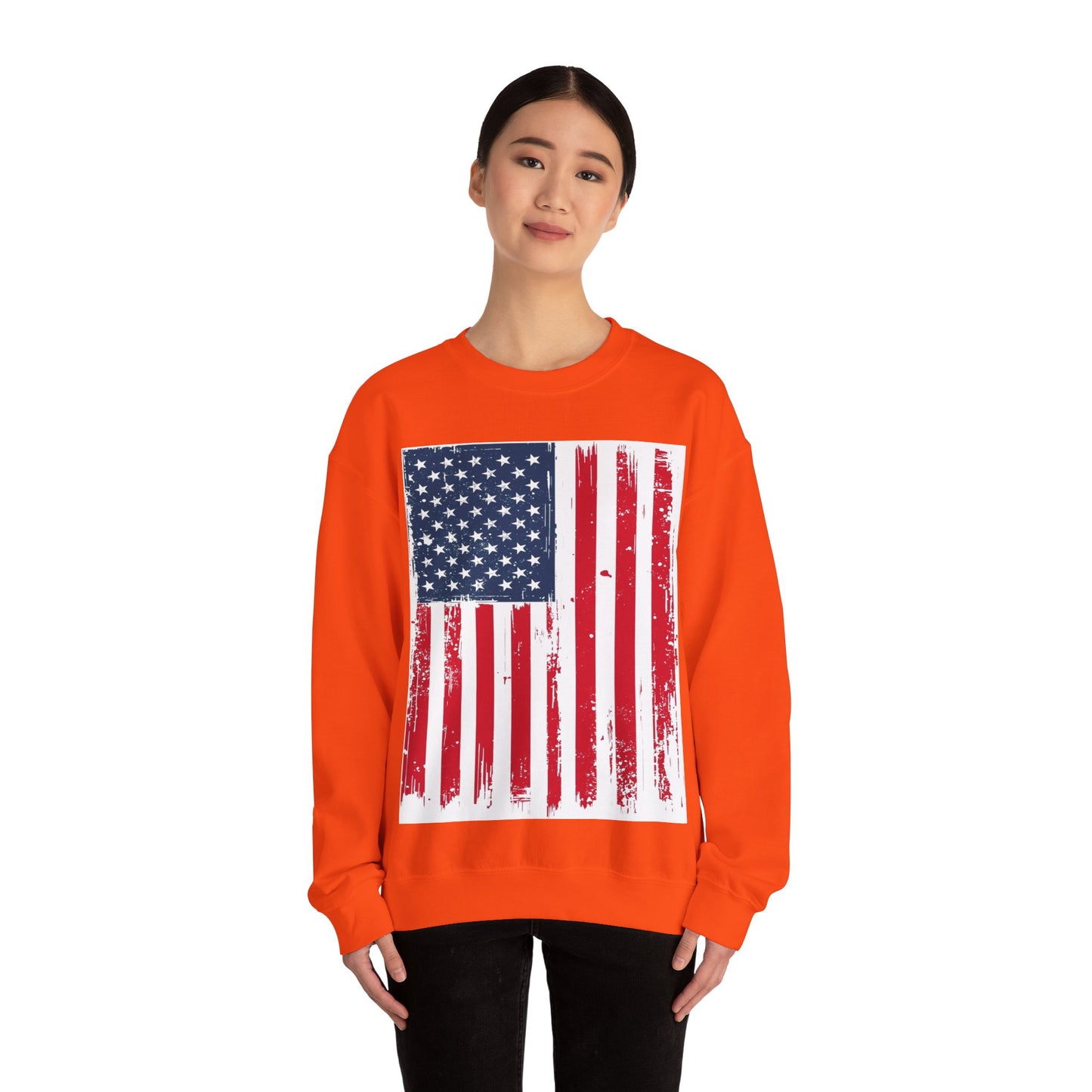 USA Flag Unisex Heavy Blend™ Crewneck Sweatshirt