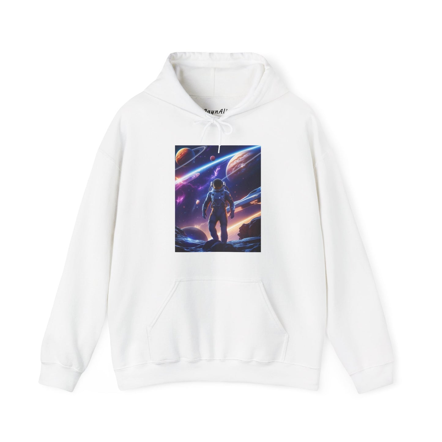 Cosmic Adventure Hooded Sweatshirt - Starry Night Graphic Unisex Sweatshirt