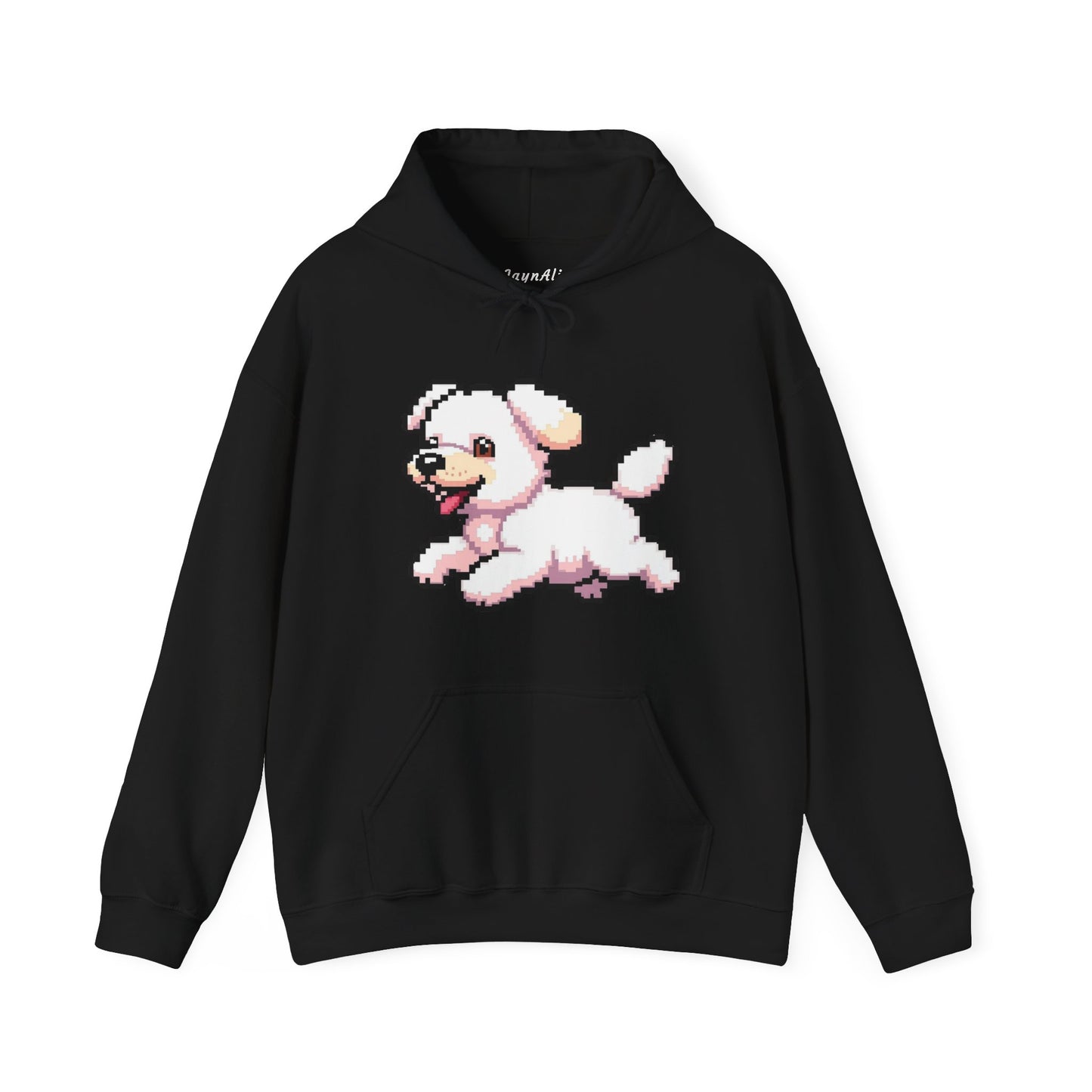 Pixelated Dog Unisex Hoodie, Cozy Pet Lover Sweatshirt, Cute Dog Design, Gift for Animal Lovers, Ideal for Casual Wear, Perfect for Holidays