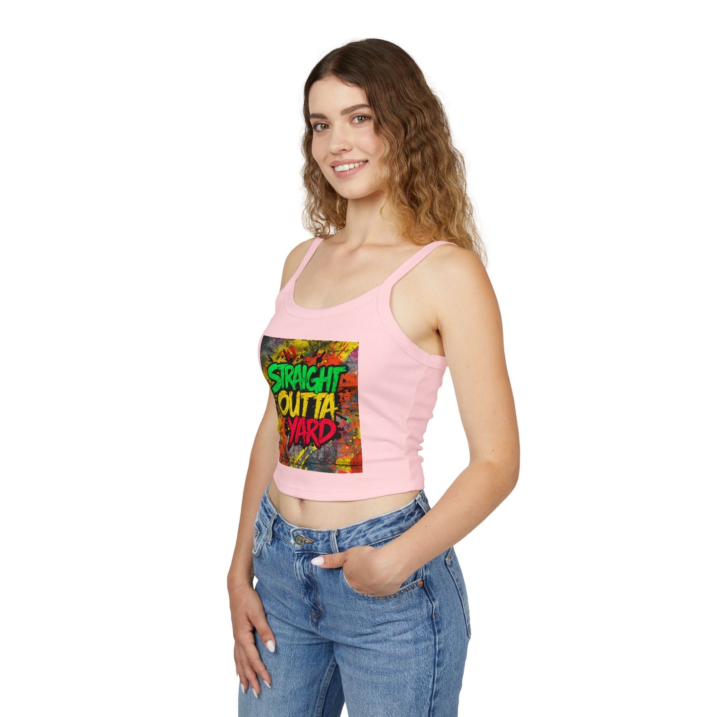 Straight Outta Yard Women's Tank Top — Funny Gardening Mom Spaghetti Strap Top